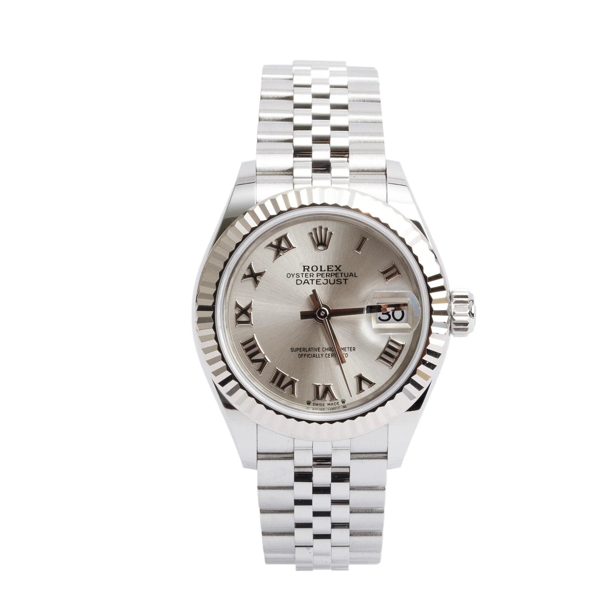 Rolex 2021 Stainless Steel & 18k White Gold Lady-Datejust 28 MM Watch 279174 w/ Box & Papers