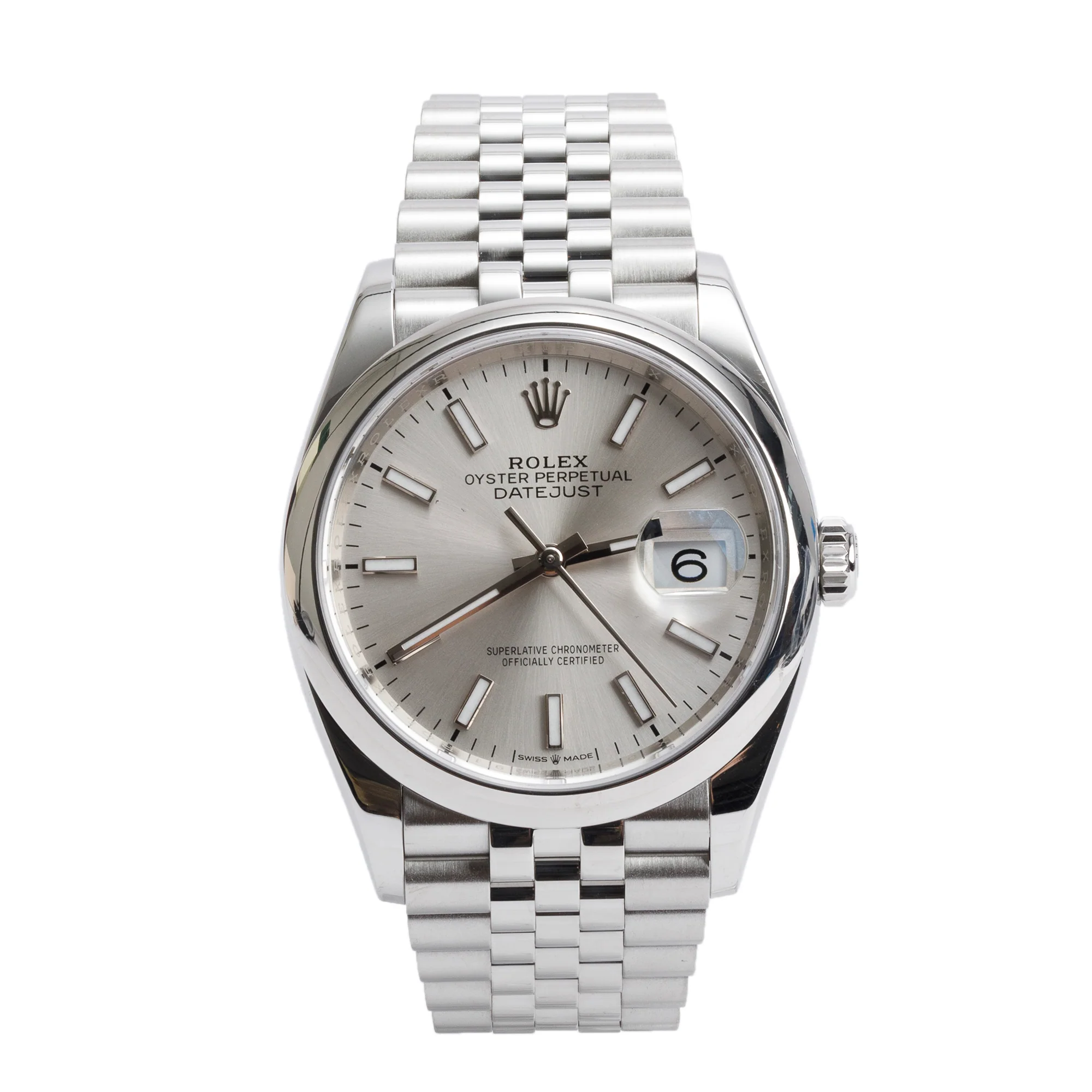 Rolex 2022 Stainless Steel Datejust 36 MM Silver Dial Automatic Watch 126200 w/ Box & Papers