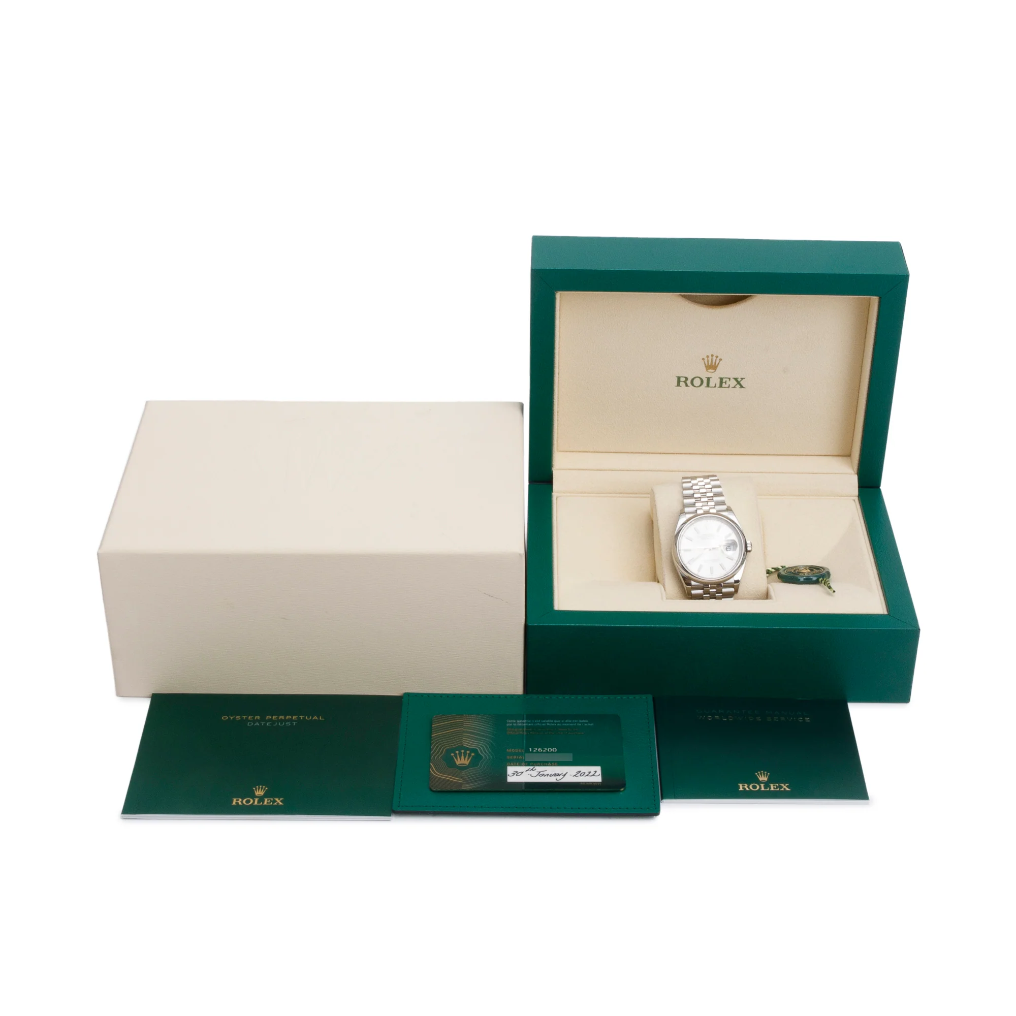 Rolex 2022 Stainless Steel Datejust 36 MM Silver Dial Automatic Watch 126200 w/ Box & Papers - Image 2