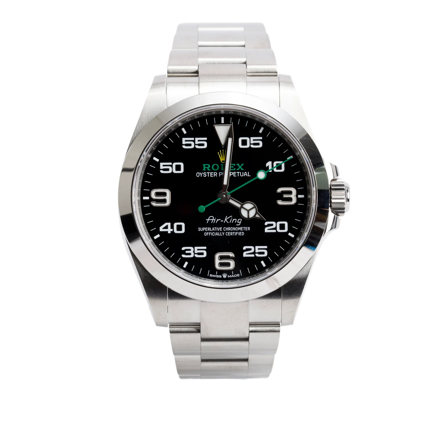 Rolex 2022 Stainless Steel Oyster Perpetual Air King 40 MM Watch Black Dial 126900 w/ Box & Papers