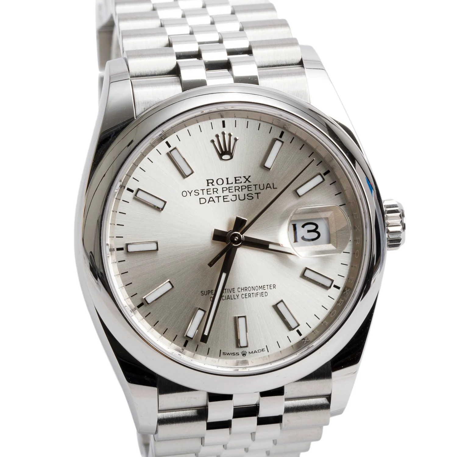 Rolex 2023 Stainless Steel Datejust 36 MM Automatic Watch Silver Dial 126200 w/ Box & Papers - Image 3