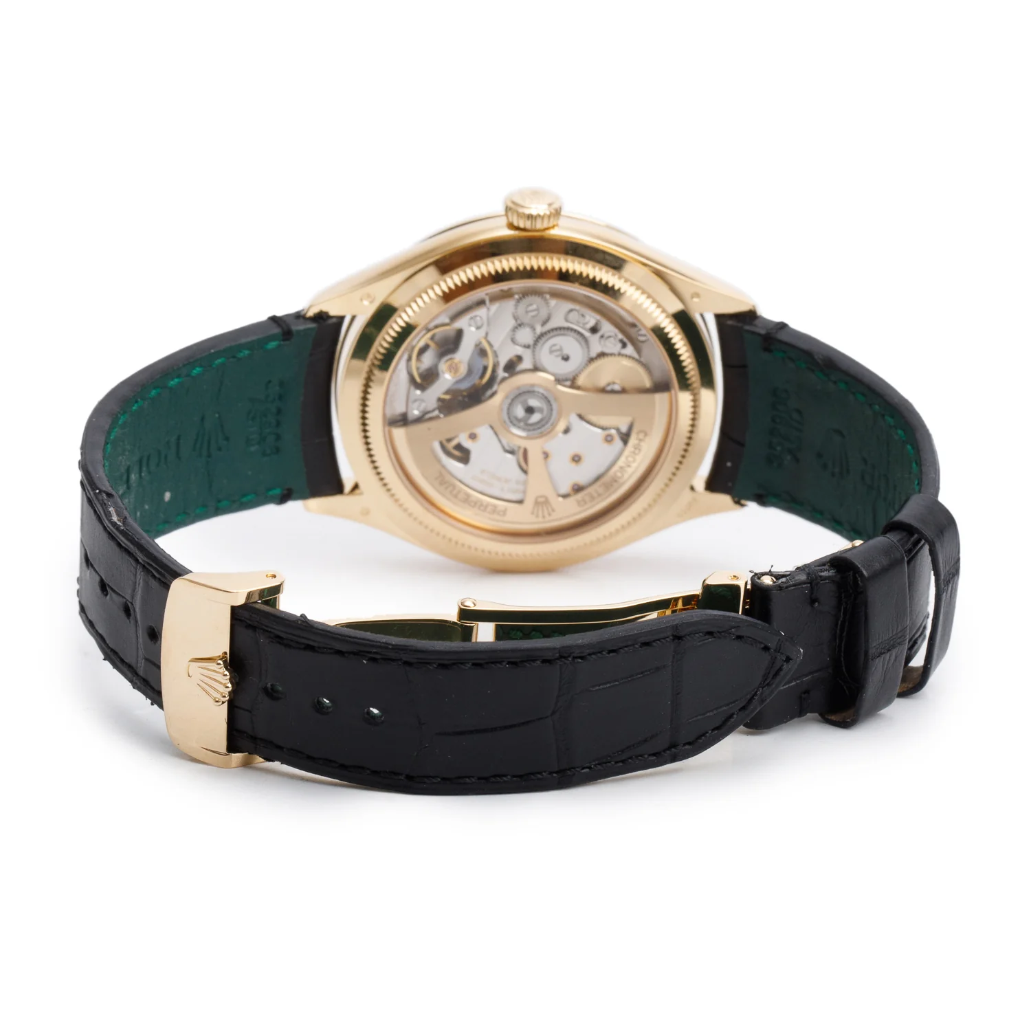 Rolex 2024 18k Yellow Gold 1908 39 MM Automatic Watch Black Dial 52508 w/ Box & Papers - Image 5