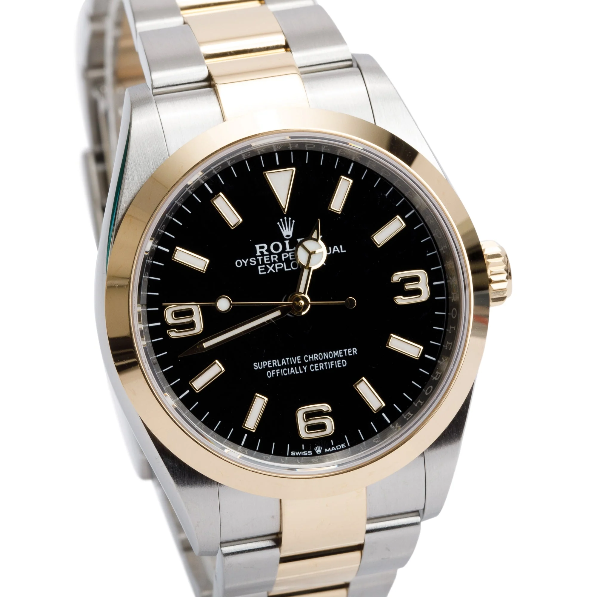 Rolex 2024 Stainless Steel & 18k Yellow Gold Oyster Perpetual Explorer 36 MM Watch Black Dial 124273 w Box & Papers - Image 3