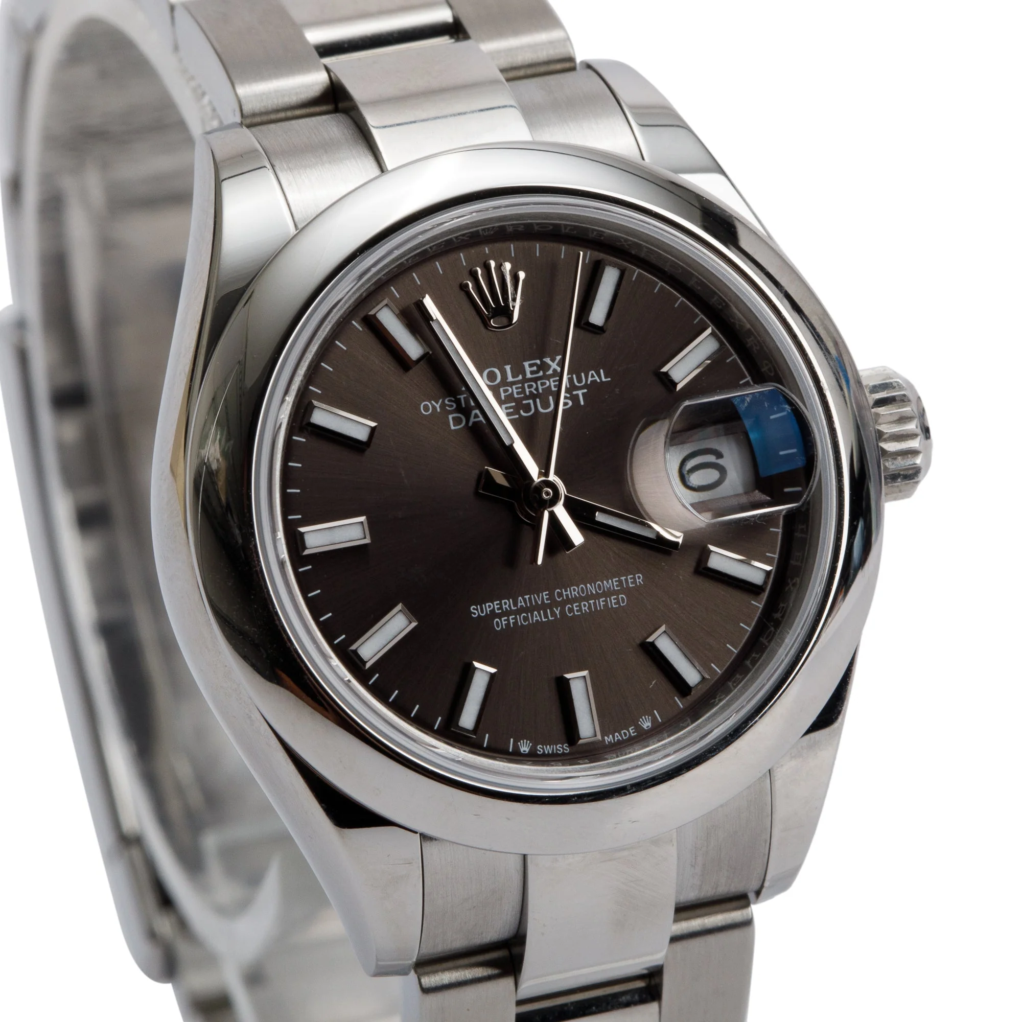 Rolex 2024 Stainless Steel Lady-Datejust 28 MM Automatic Watch Dark Grey Dial 279160 w/ Box & Papers - Image 3