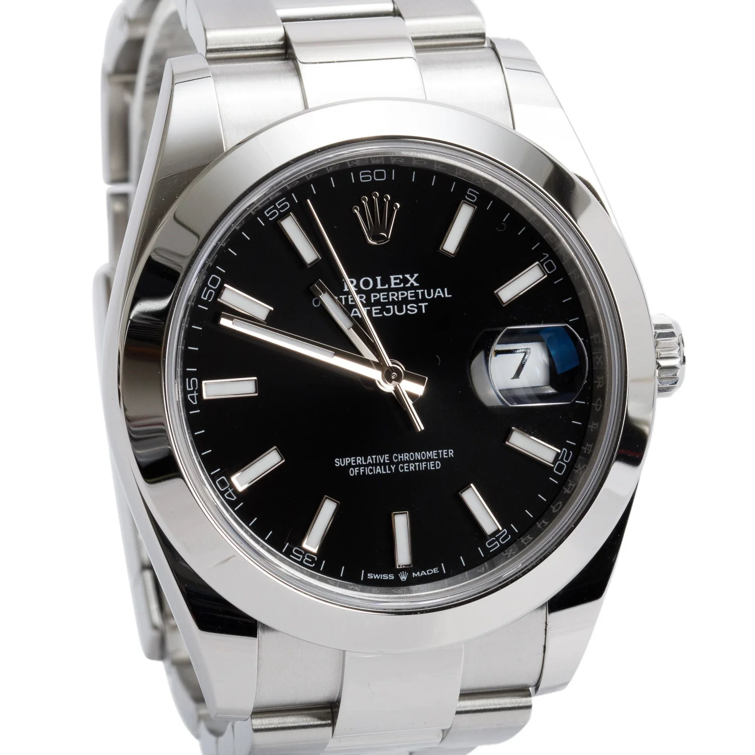 Rolex 2024 Stainless Steel Oyster Perpetual Datejust 41 MM Watch Black Dial 126300 w/ Box & Papers - Image 3