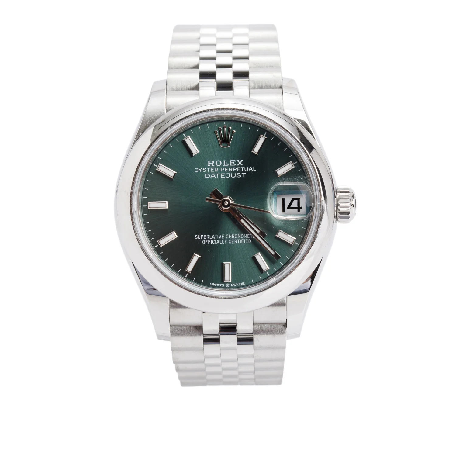 Rolex 2025 Stainless Steel Datejust 31 MM Watch Green Dial 278240 w/ Box & Papers