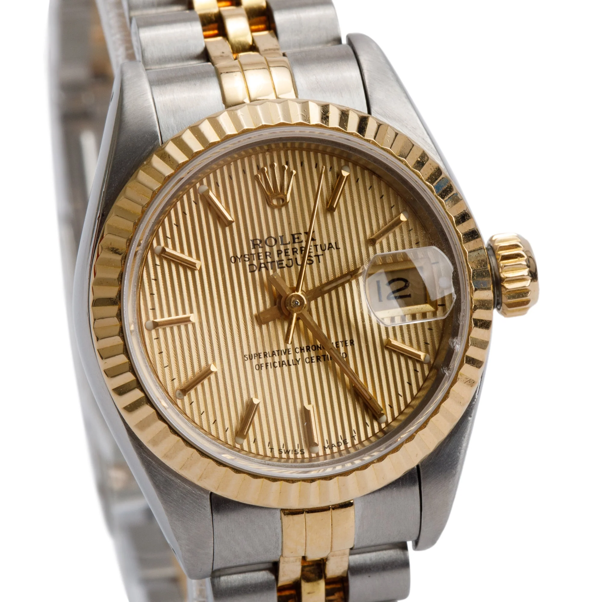 Rolex Stainless Steel & 18k Yellow Gold Date 26 MM Watch 69173 w/ Box & Papers - Image 3
