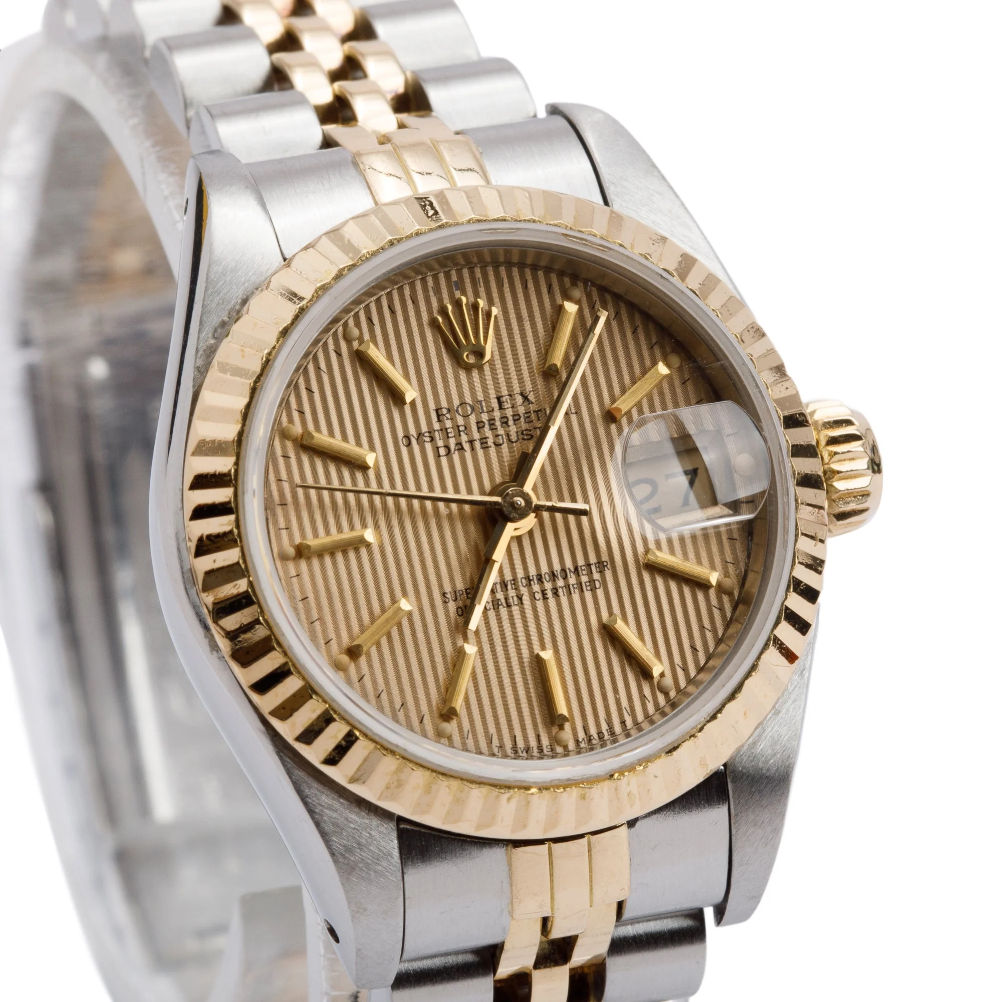 Rolex Stainless Steel & 18k Yellow Gold Datejust 26 MM Watch 69173 - Image 2