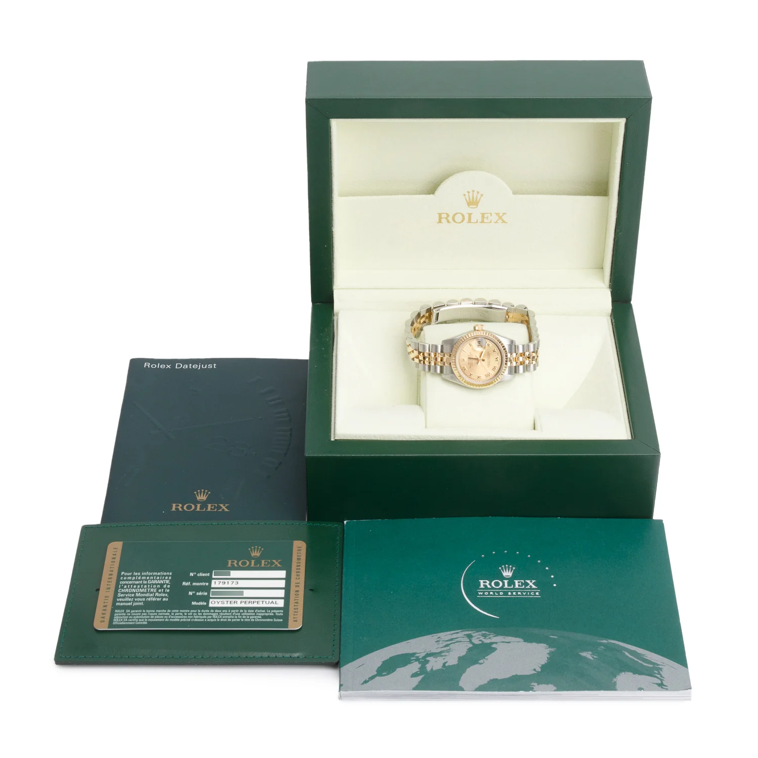 Rolex Stainless Steel & 18k Yellow Gold Datejust 26 MM Watch Champagne Dial 179173 w/ Box & Papers - Image 2