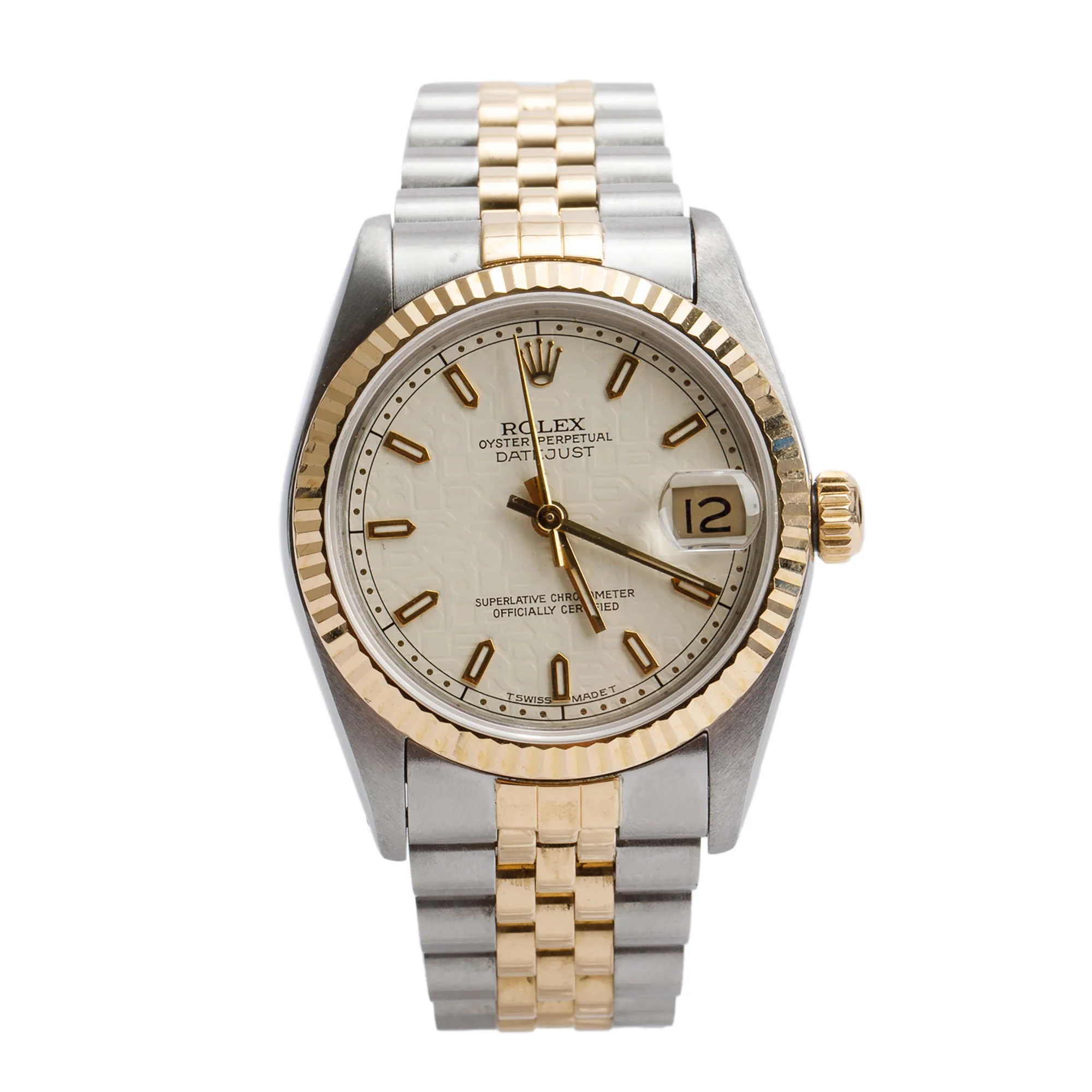 Rolex Stainless Steel & 18k Yellow Gold Datejust 31 MM Watch 68273 w/ Box & Papers