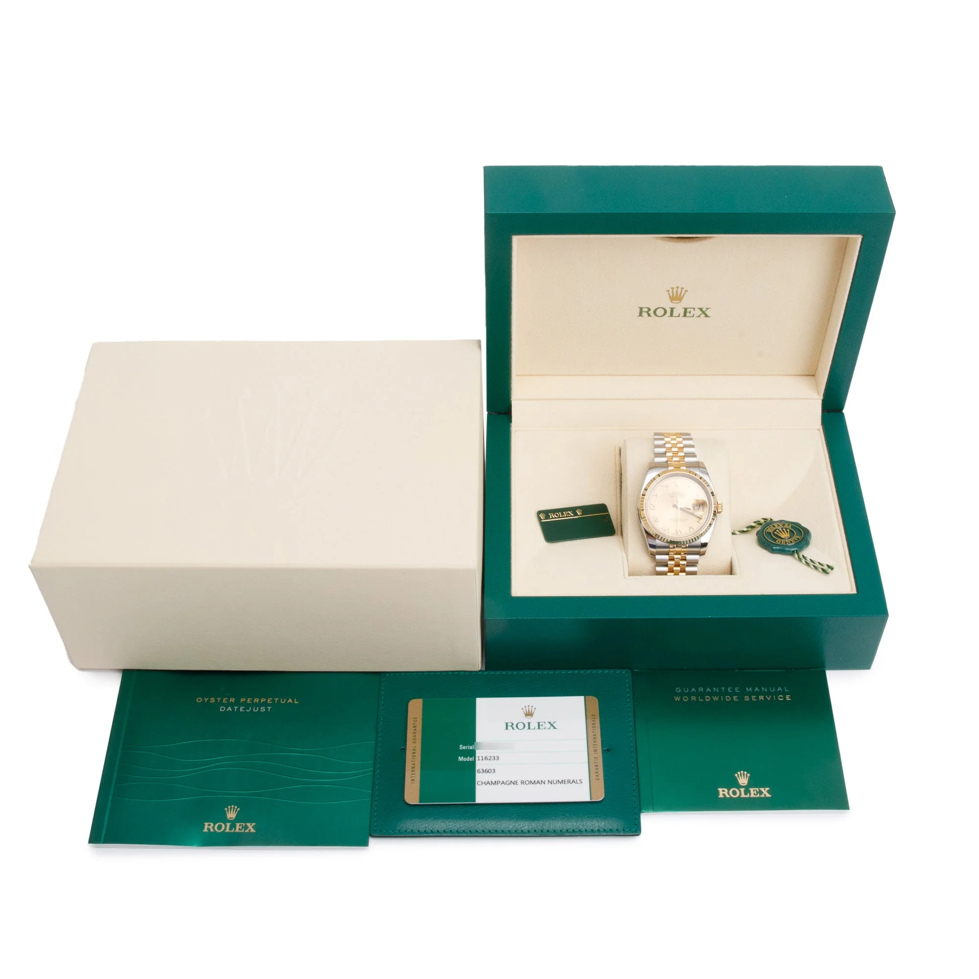 Rolex Stainless Steel & 18k Yellow Gold Datejust 36 MM Watch 116233 w/ Box & Papers - Image 2