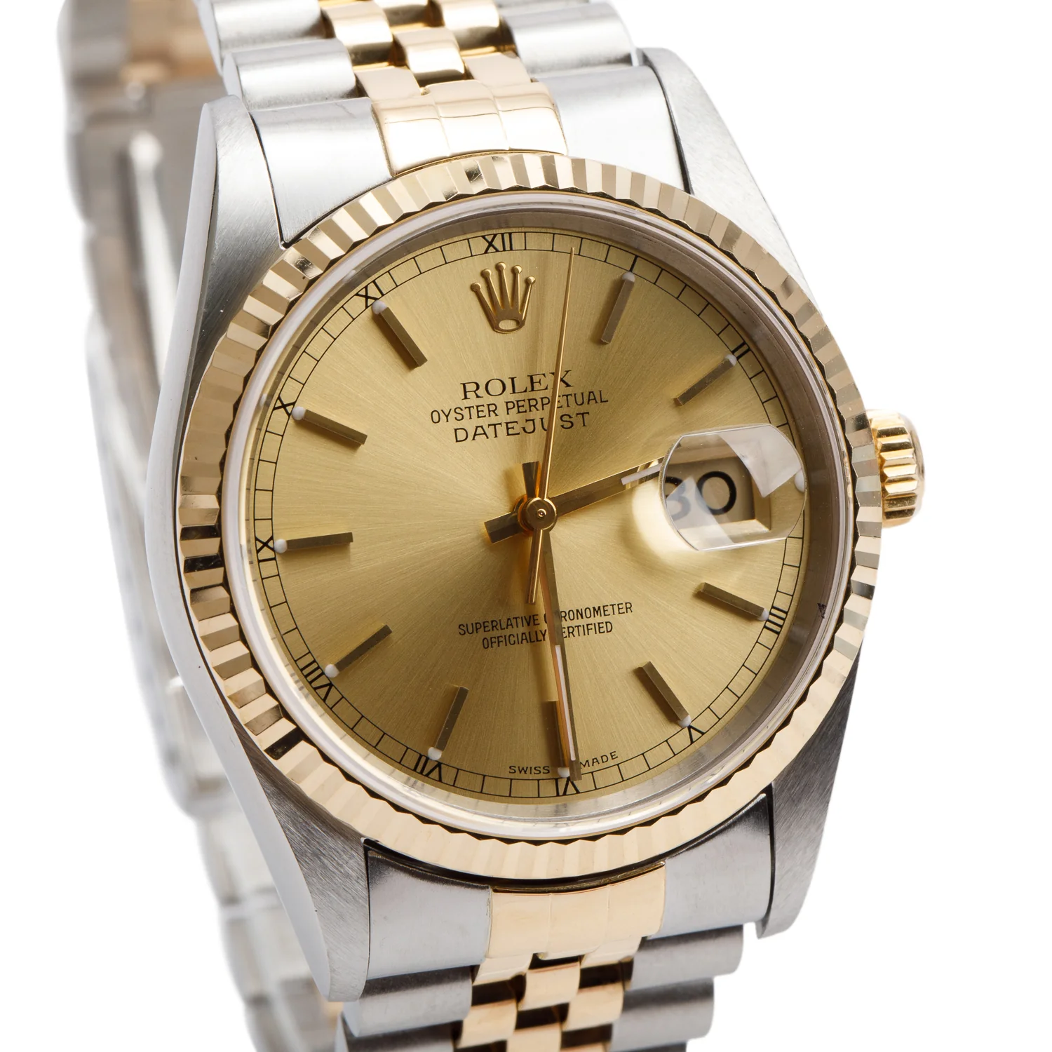 Rolex Stainless Steel & 18k Yellow Gold Datejust 36 MM Watch 16233 - Image 2