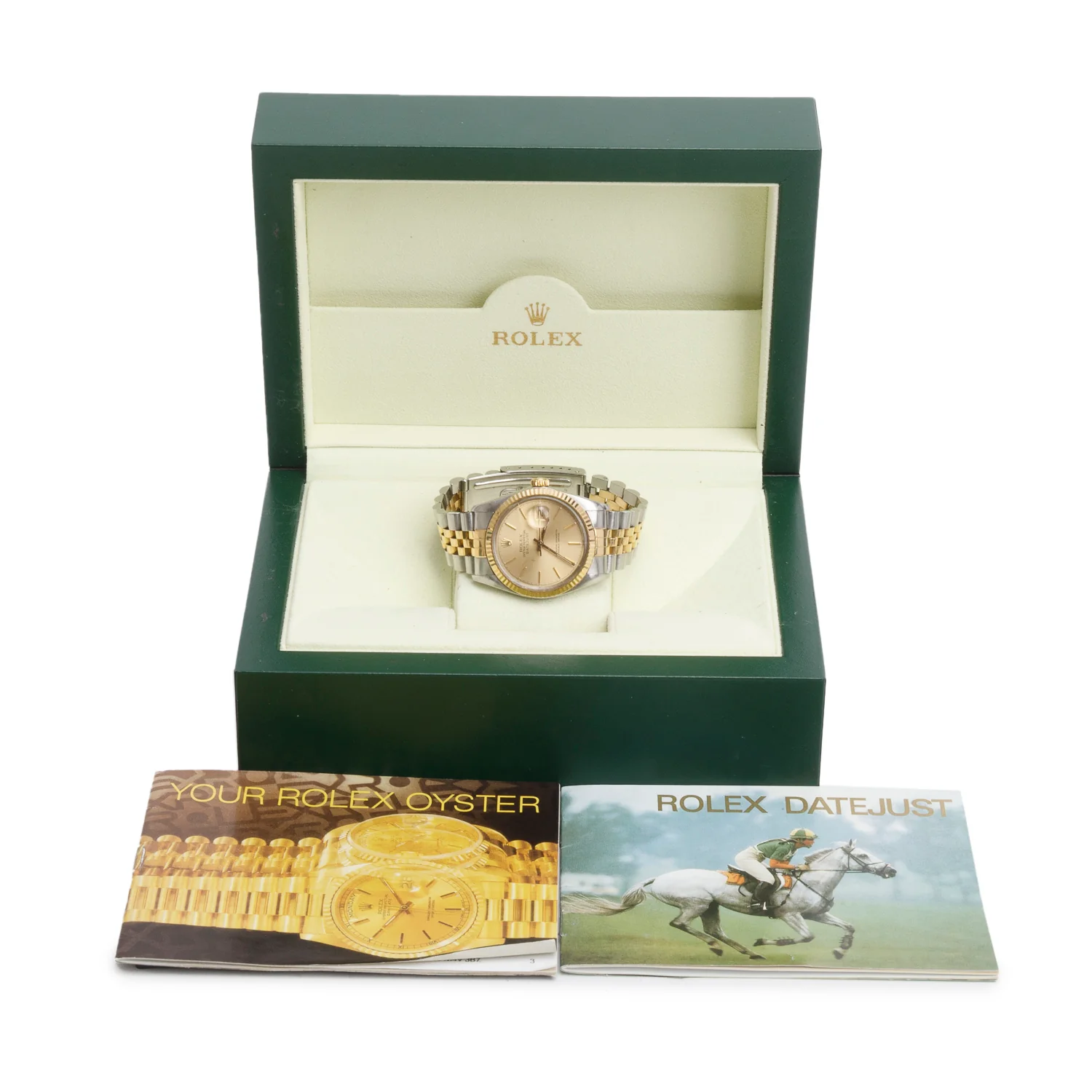 Rolex Stainless Steel & 18k Yellow Gold Datejust 36 MM Watch Gold Dial 16013 w/ Box - Image 2