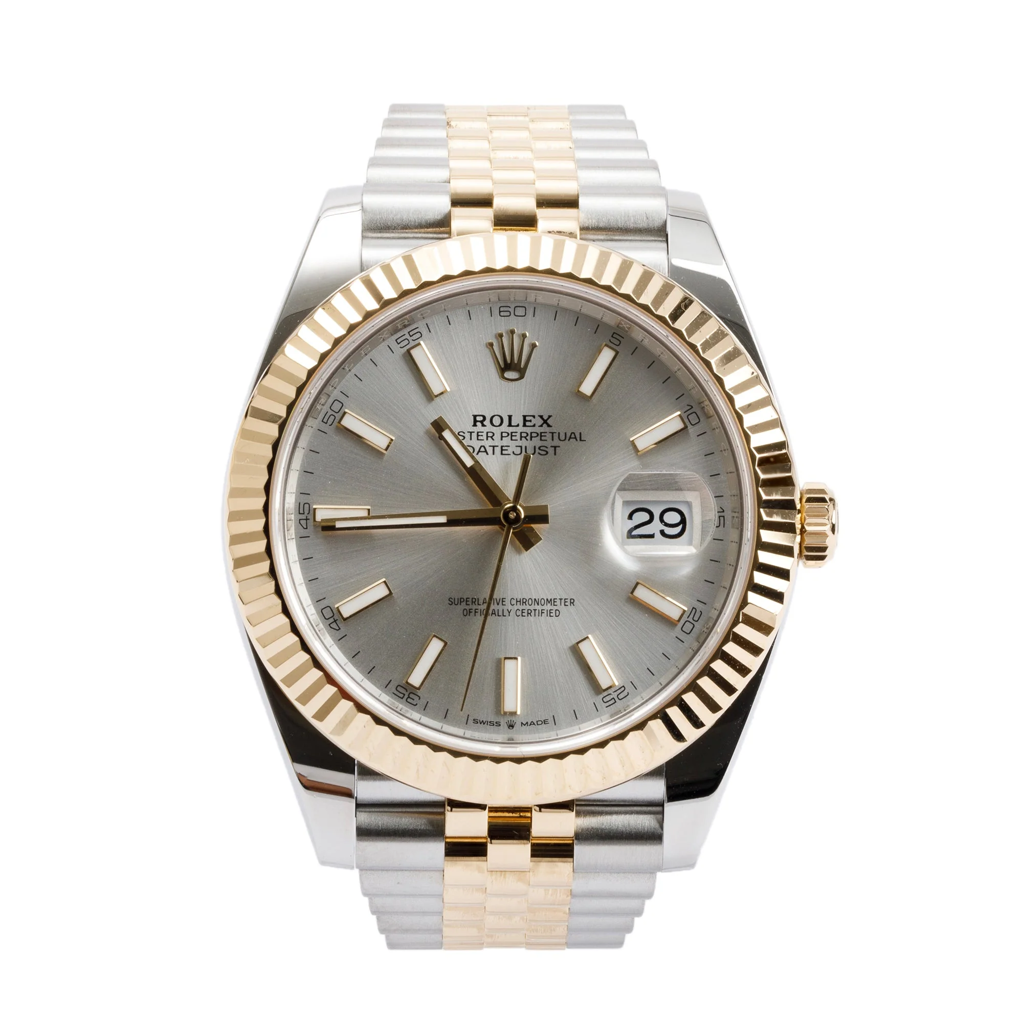 Rolex Stainless Steel & 18k Yellow Gold Datejust 41 MM Watch w/ Box & Papers