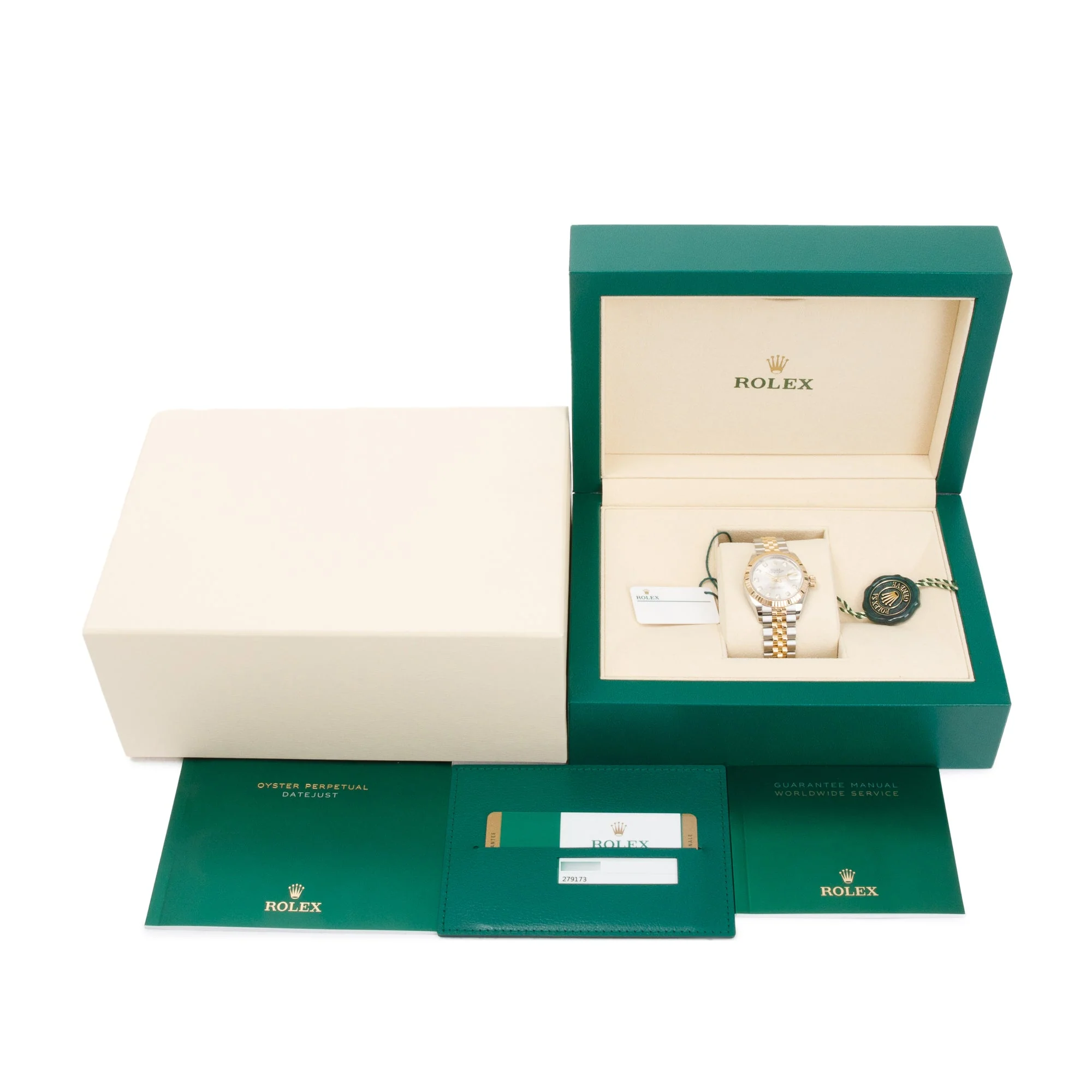 Rolex Stainless Steel & 18k Yellow Gold Lady-Datejust Diamond Dial 28 MM Watch w/ Box & Papers - Image 2