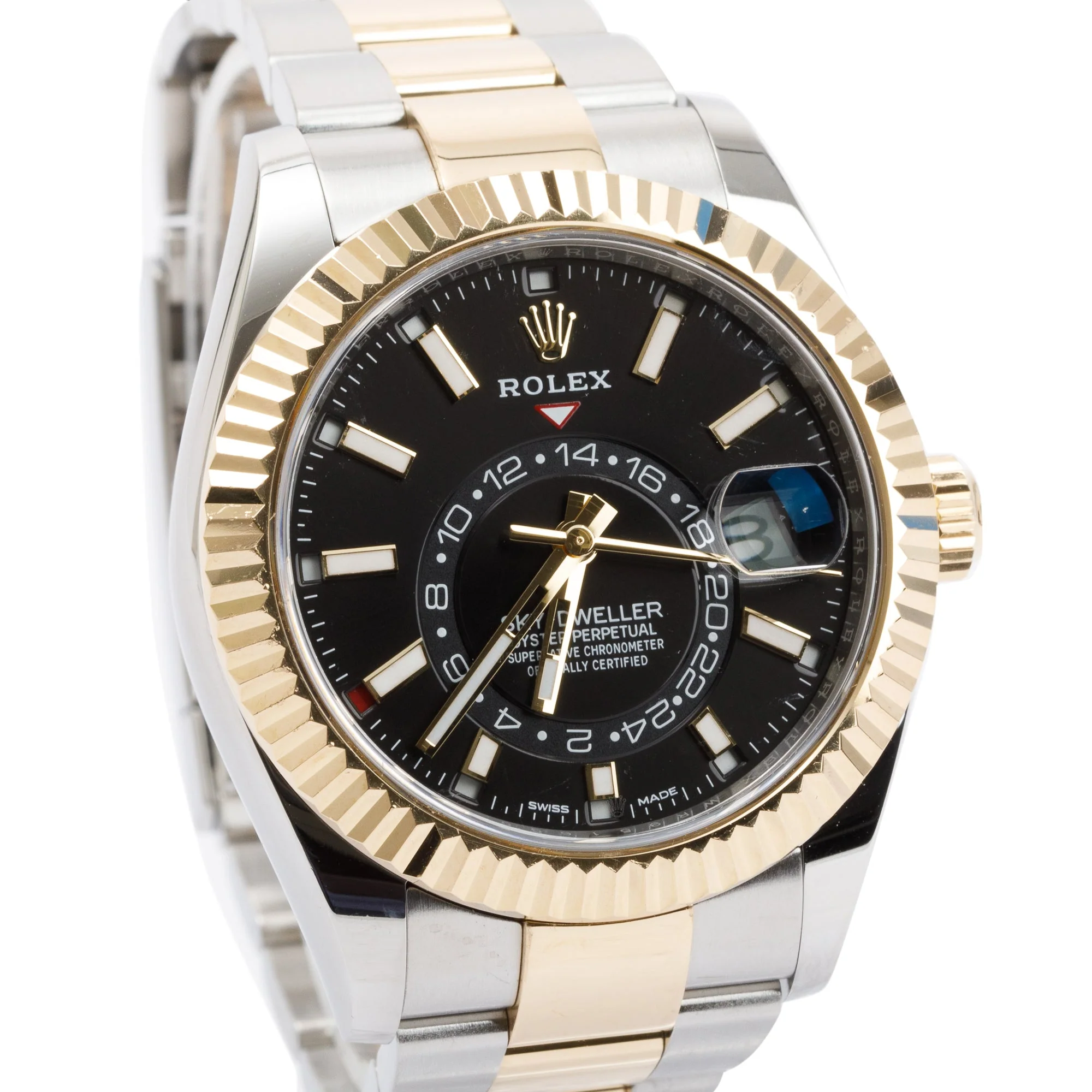 Rolex Stainless Steel & 18k Yellow Gold Sky-Dweller 42 MM Date Watch w/ Box & Papers - Image 3