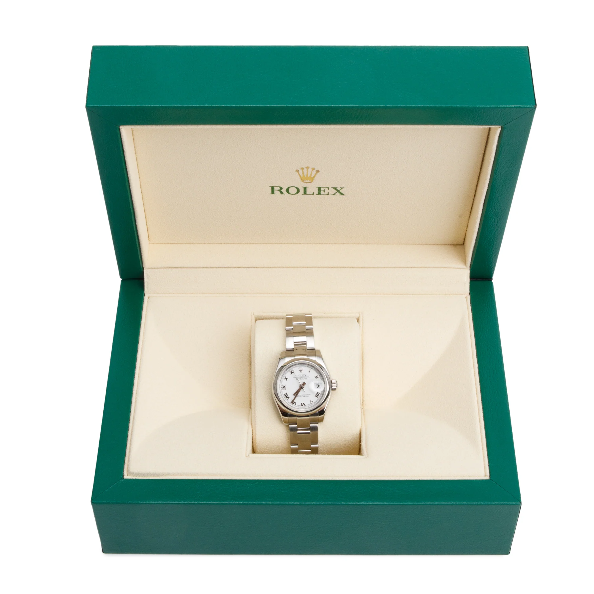 Rolex Stainless Steel 26 MM Datejust Automatic Watch White Roman Numeral Dial 179160 - Image 2