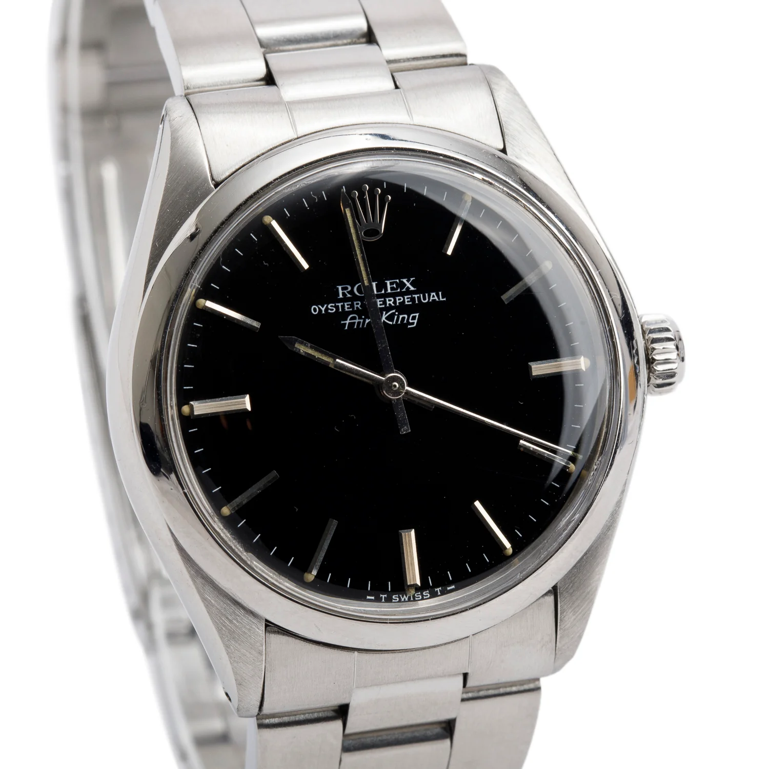 Rolex Stainless Steel Air King 34 MM Automatic Watch Black Dial 5500 w/ Box - Image 3