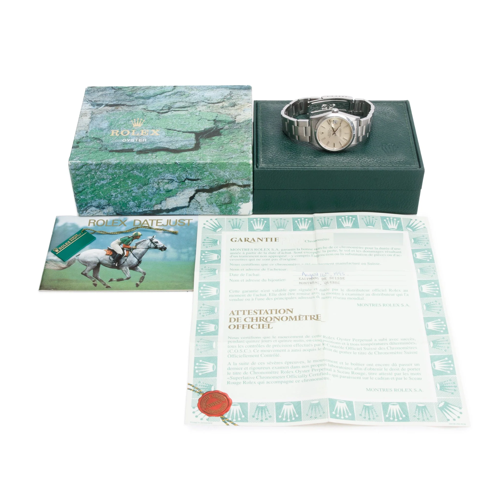 Rolex Stainless Steel Datejust 36 MM Automatic Watch 16200 w/ Box & Papers - Image 2