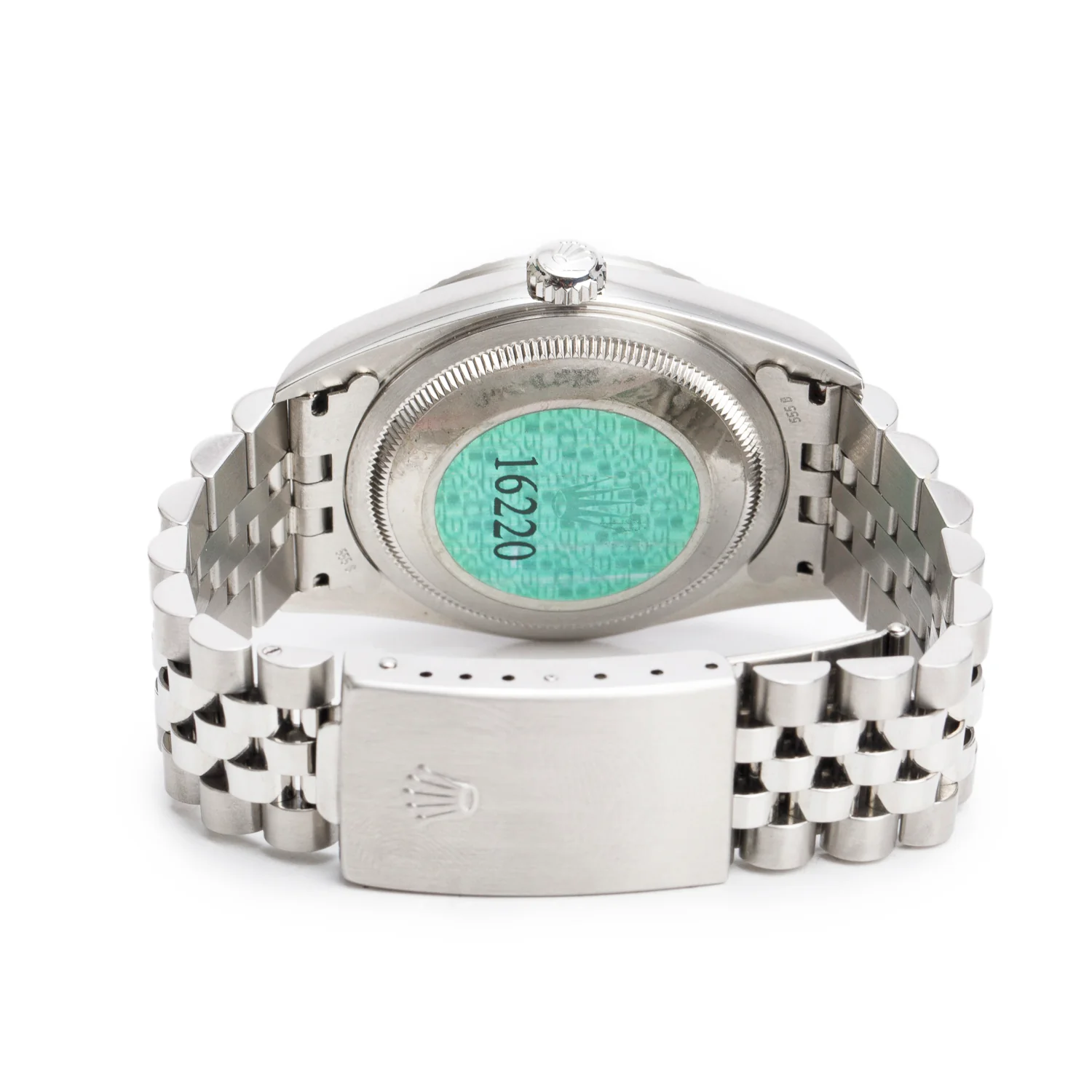 Rolex Stainless Steel Datejust 36 MM Automatic Watch Blue Dial 16220 w/ Box & Papers - Image 4