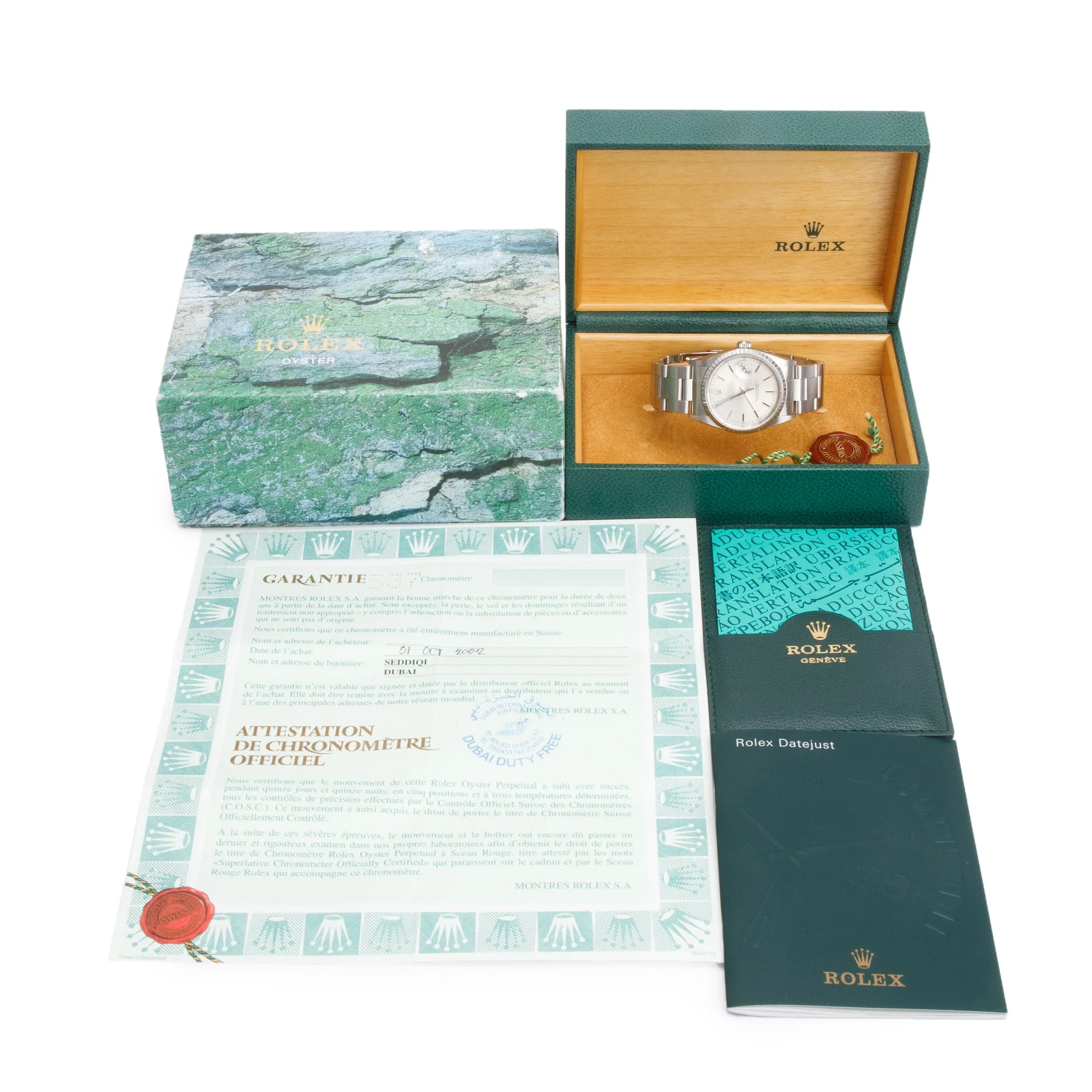 Rolex Stainless Steel Datejust 36 MM Automatic Watch Silver Dial 16220 w/ Box & Papers - Image 2