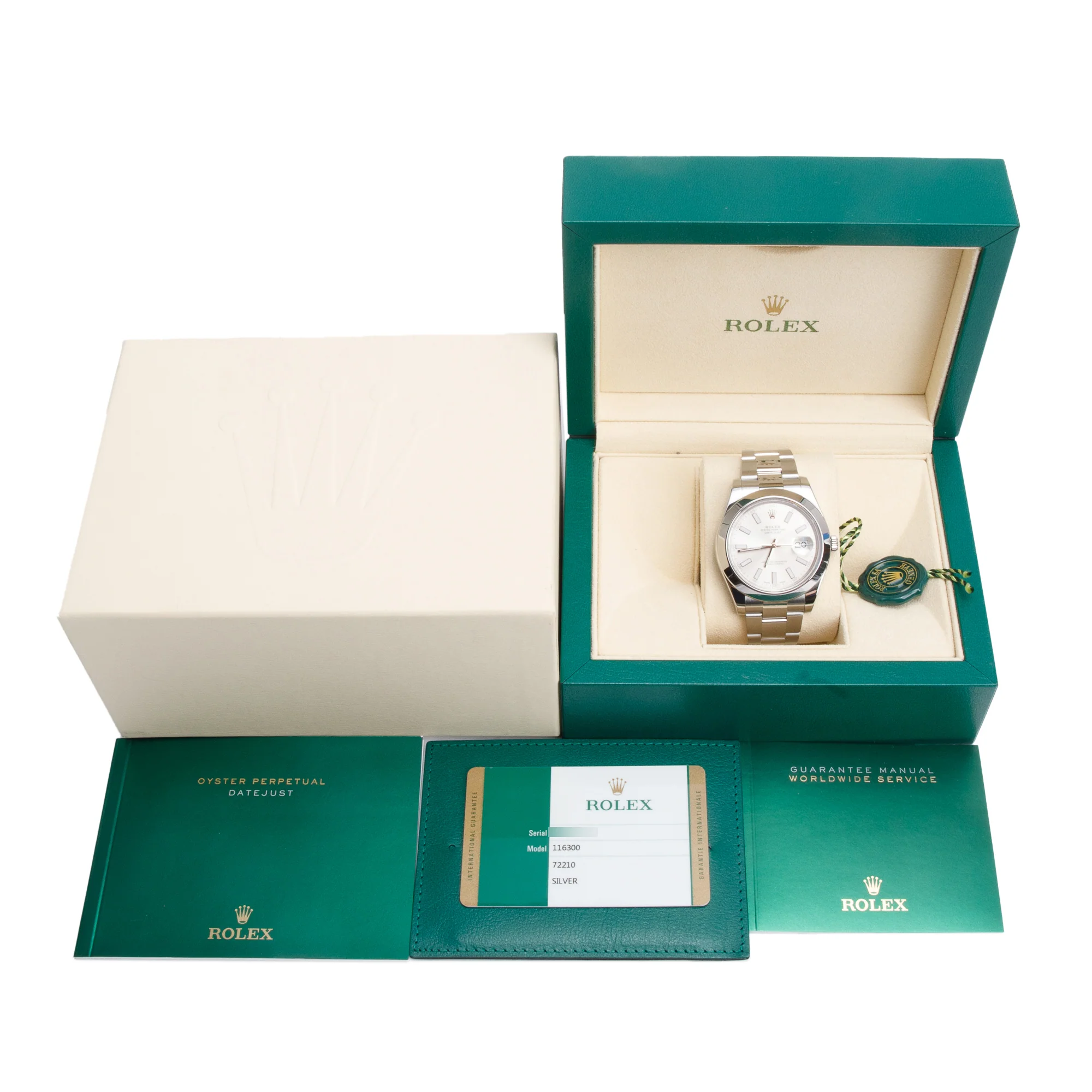 Rolex Stainless Steel Datejust 41 MM Automatic Watch Silver Dial 116300 w/ Box & Papers - Image 2