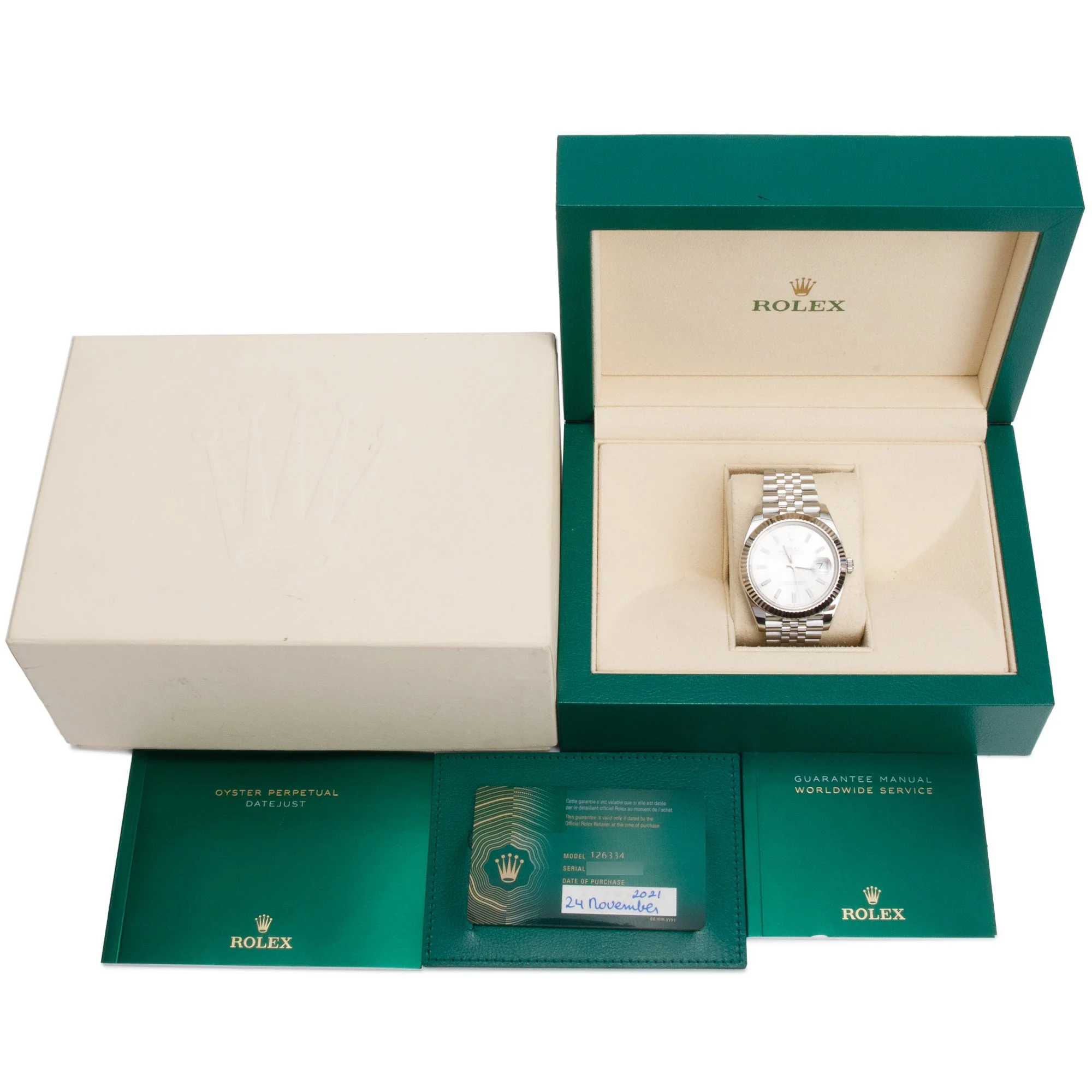 Rolex Stainless Steel Datejust Silver Dial 41 MM Watch 126334 w/ Box & Papers - Image 2