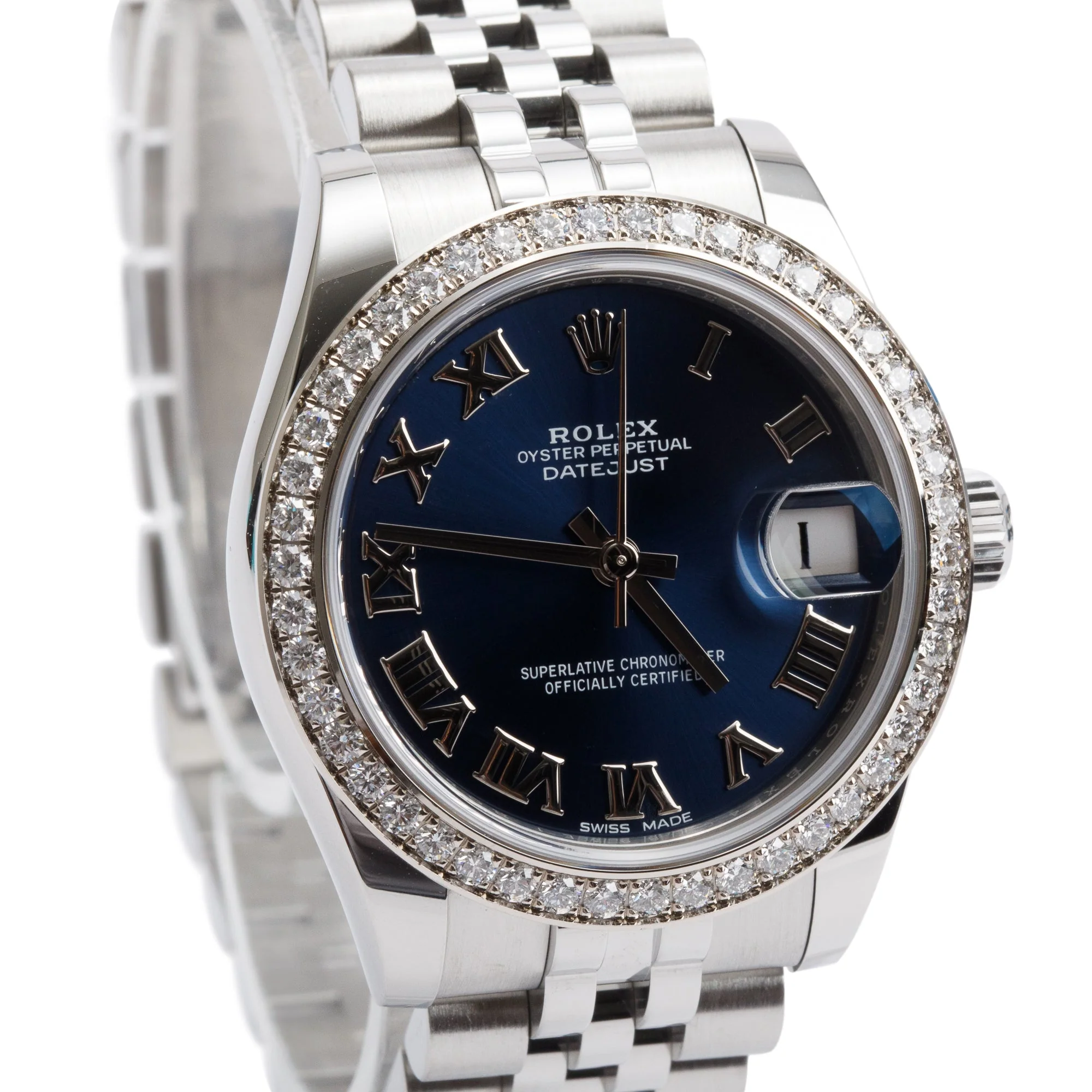 Rolex Stainless Steel Diamond Bezel Datejust 31 MM Watch 178384 w/ Box & Papers - Image 3