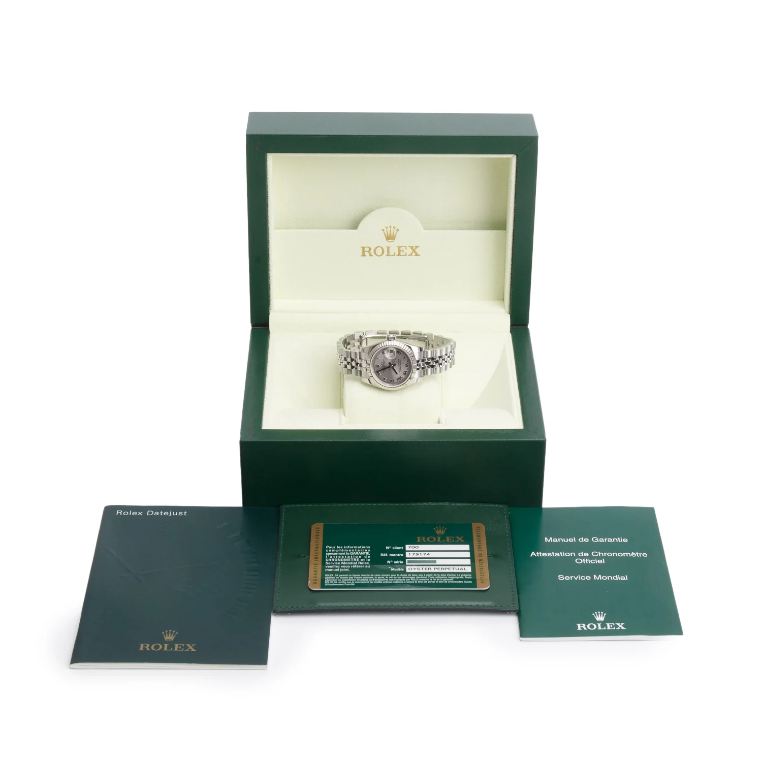 Rolex Stainless Steel Lady-Datejust 26 MM Watch Silver Dial 179174 w/ Box & Papers - Image 2