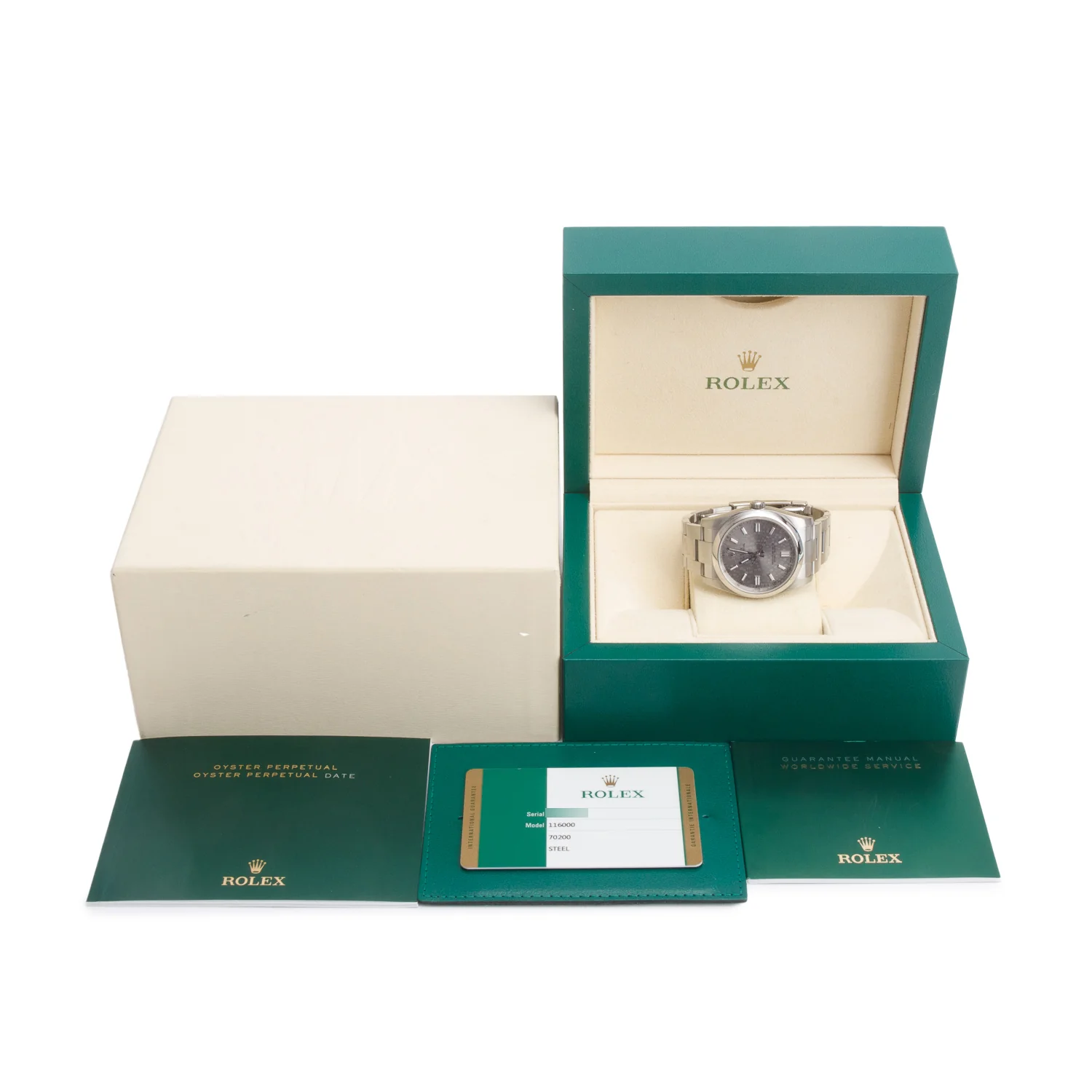 Rolex Stainless Steel Oyster Perpetual 36 MM Watch Silver Dial 116000 w/ Box & Papers - Image 2