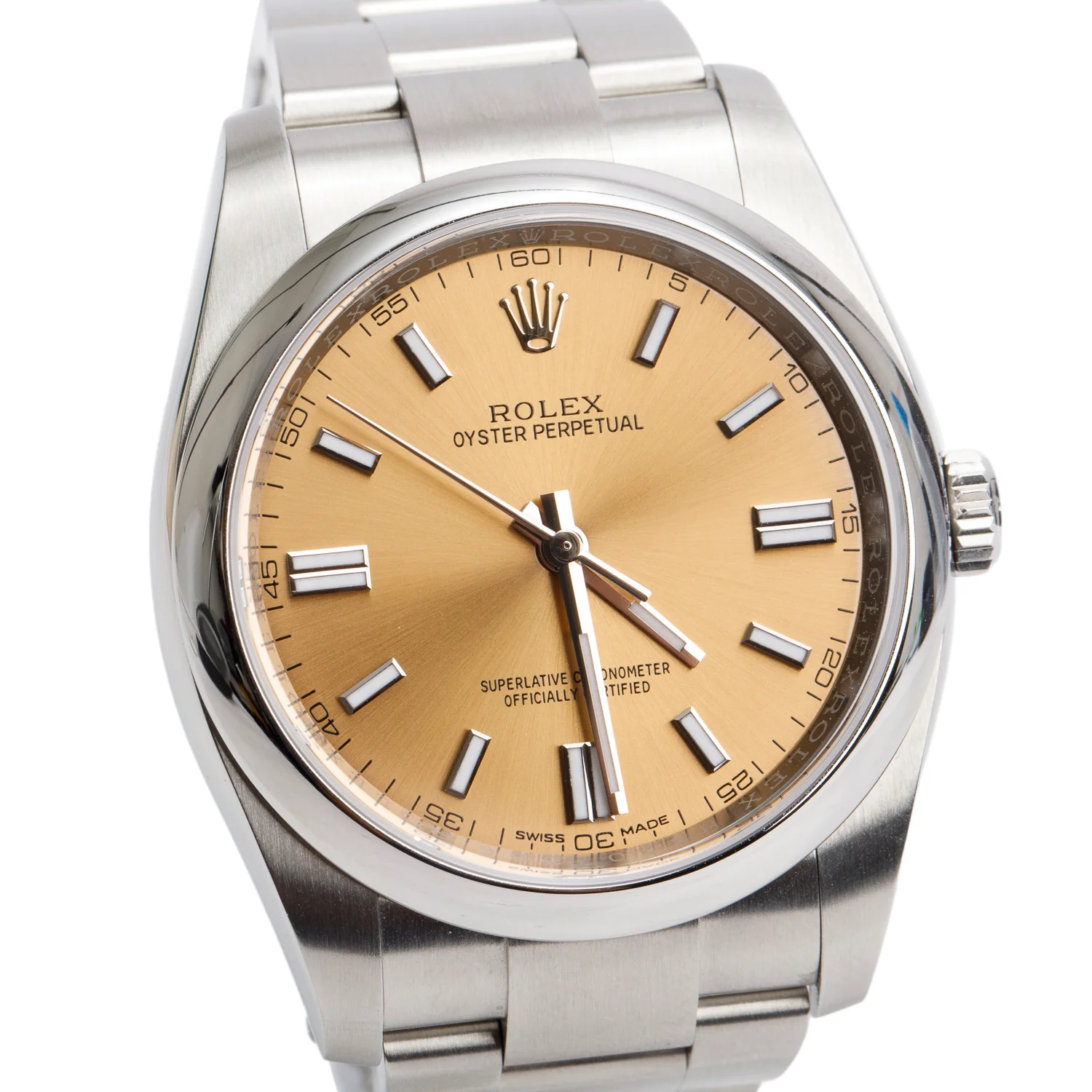 Rolex Stainless Steel Oyster Perpetual 36 MM Watch White GrapeDial 116000 w/ Box & Papers - Image 3