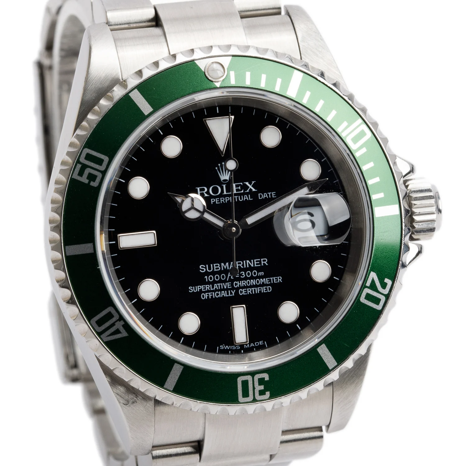 Rolex Stainless Steel Submariner Date 'Kermit' 40 MM Watch 16610T w/ Box & Papers - Image 3