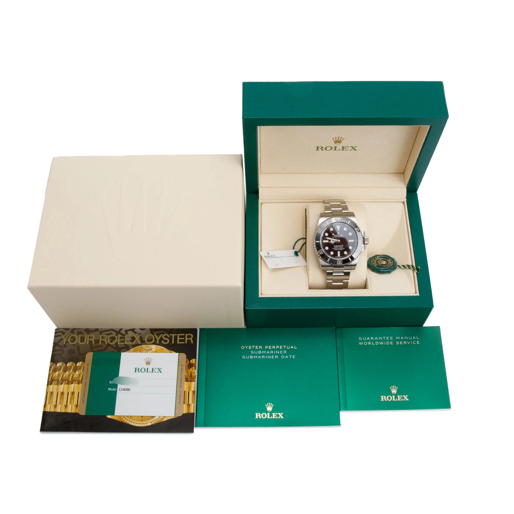 Rolex Stainless Steel Submariner (No Date) 40 MM Automatic Watch 114060 w/ Box & Papers - Image 2