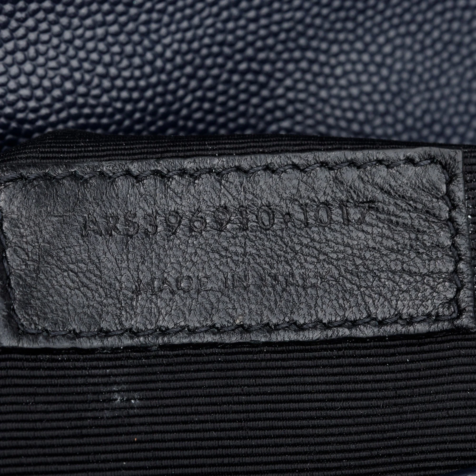 Saint Black Navy Quilted Grain De Poudre Leather Large Envelope Chain Bag - Image 9