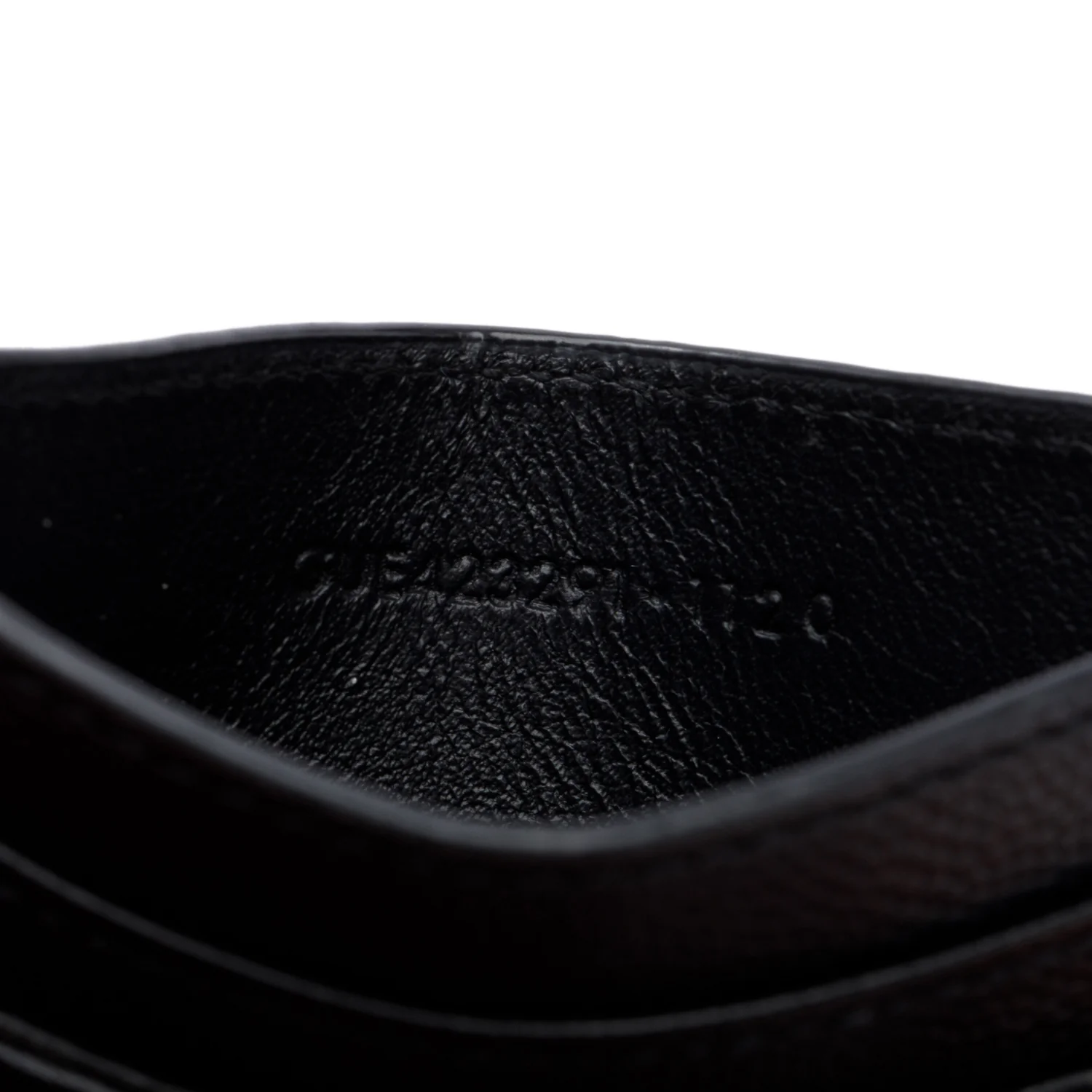 Saint Laurent 2020 Black Grain de Poudre Matelasse Chevron Leather Card Holder - Image 7