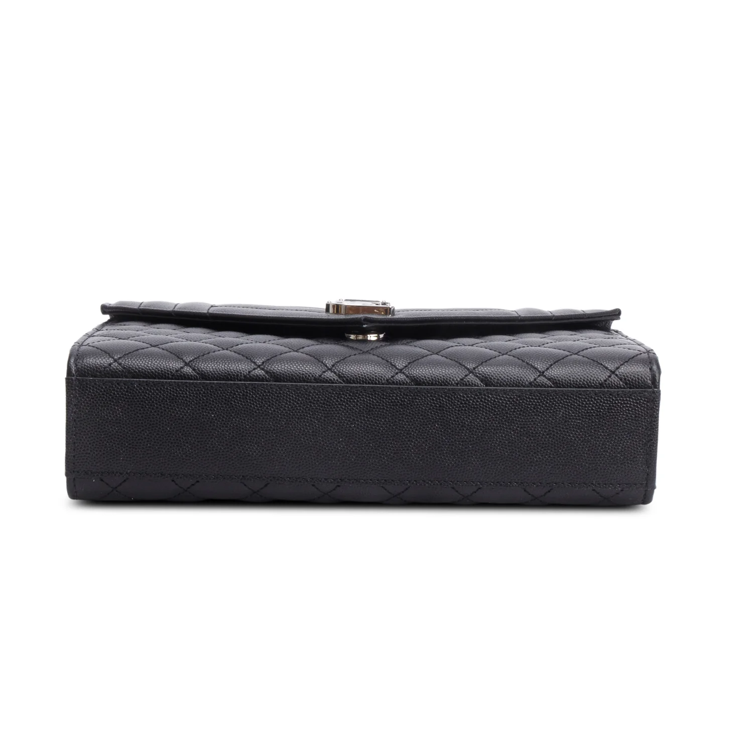 Saint Laurent 2020 Black Grained De Poudre Medium Envelope Shoulder Bag w/ Box - Image 8