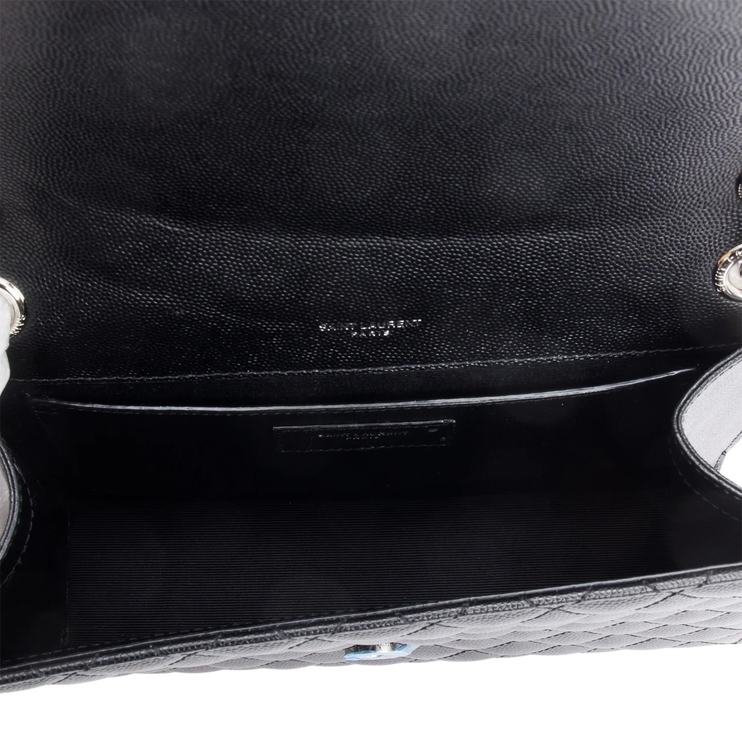 Saint Laurent 2020 Black Grained De Poudre Medium Envelope Shoulder Bag w/ Box - Image 9