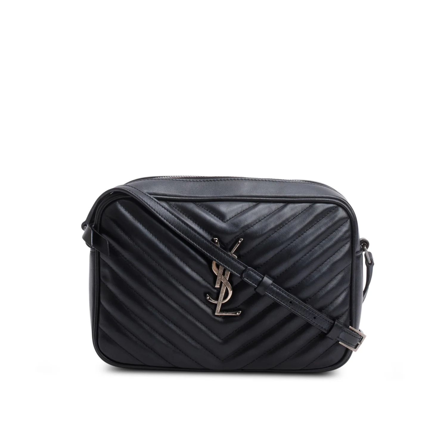 Saint Laurent 2020 Black Quilted Leather Lou Camera Bag