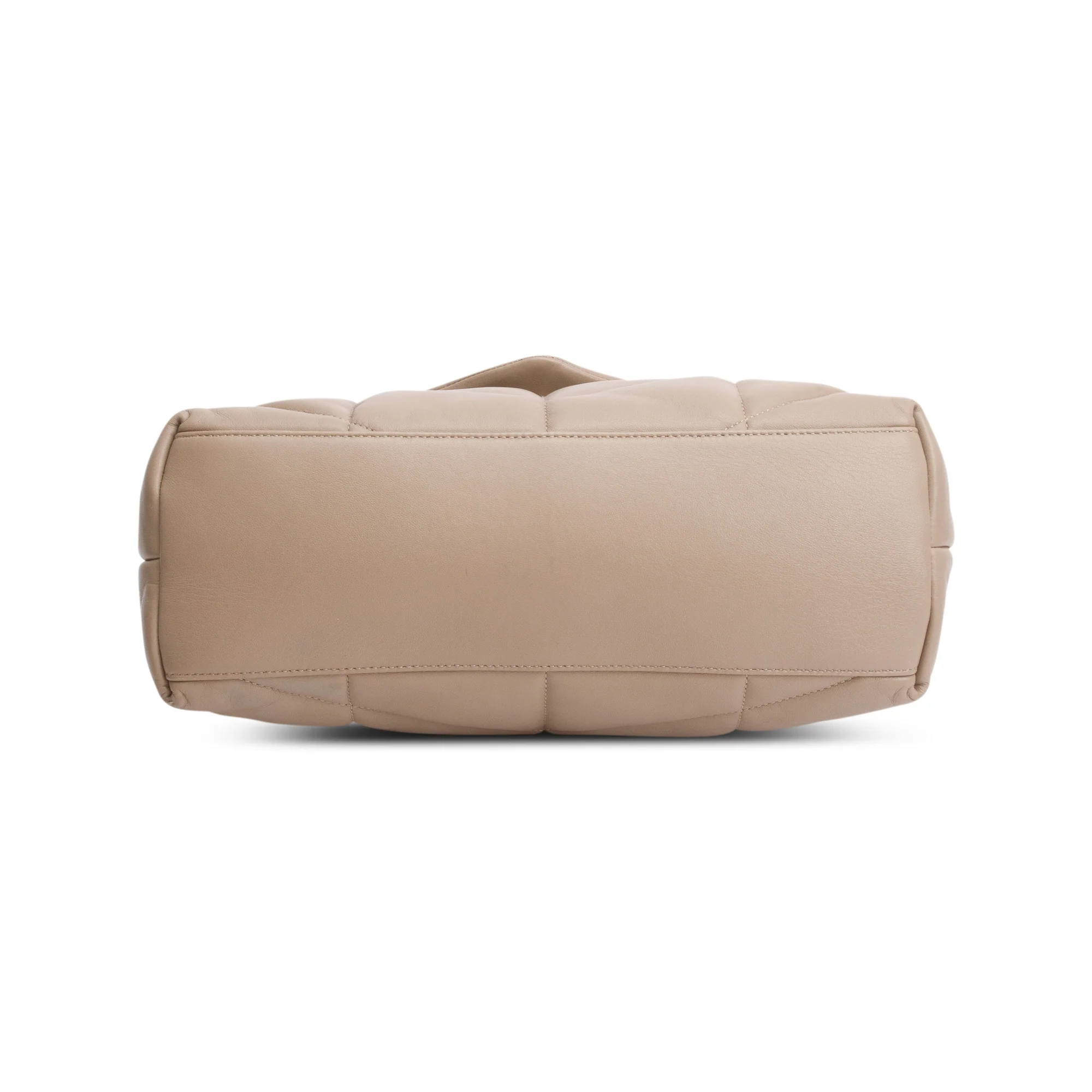Saint Laurent 2021 Beige Nappa Leather Medium Puffer Loulou Shoulder Bag - Image 7