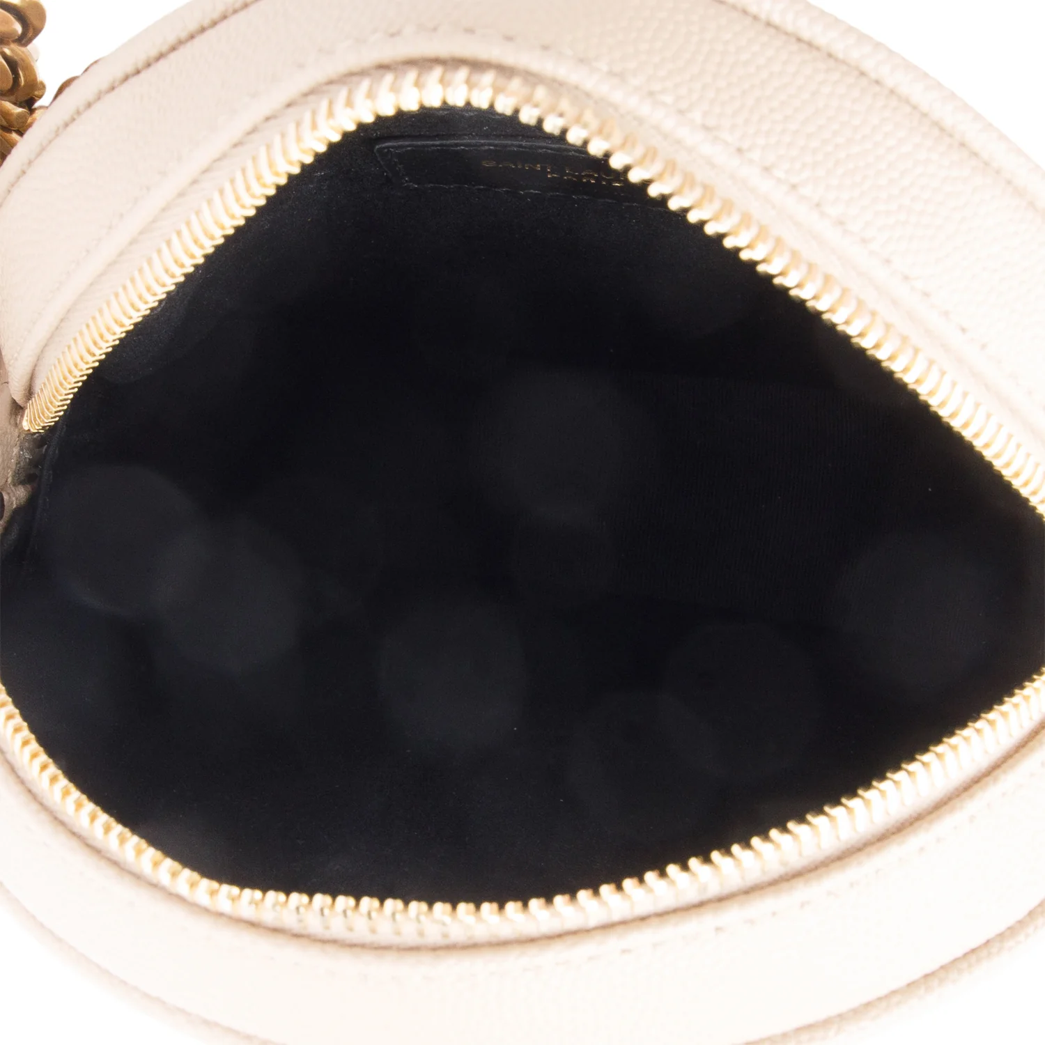 Saint Laurent 2021 Beige Quilted Leather Round Camera Bag - Image 8