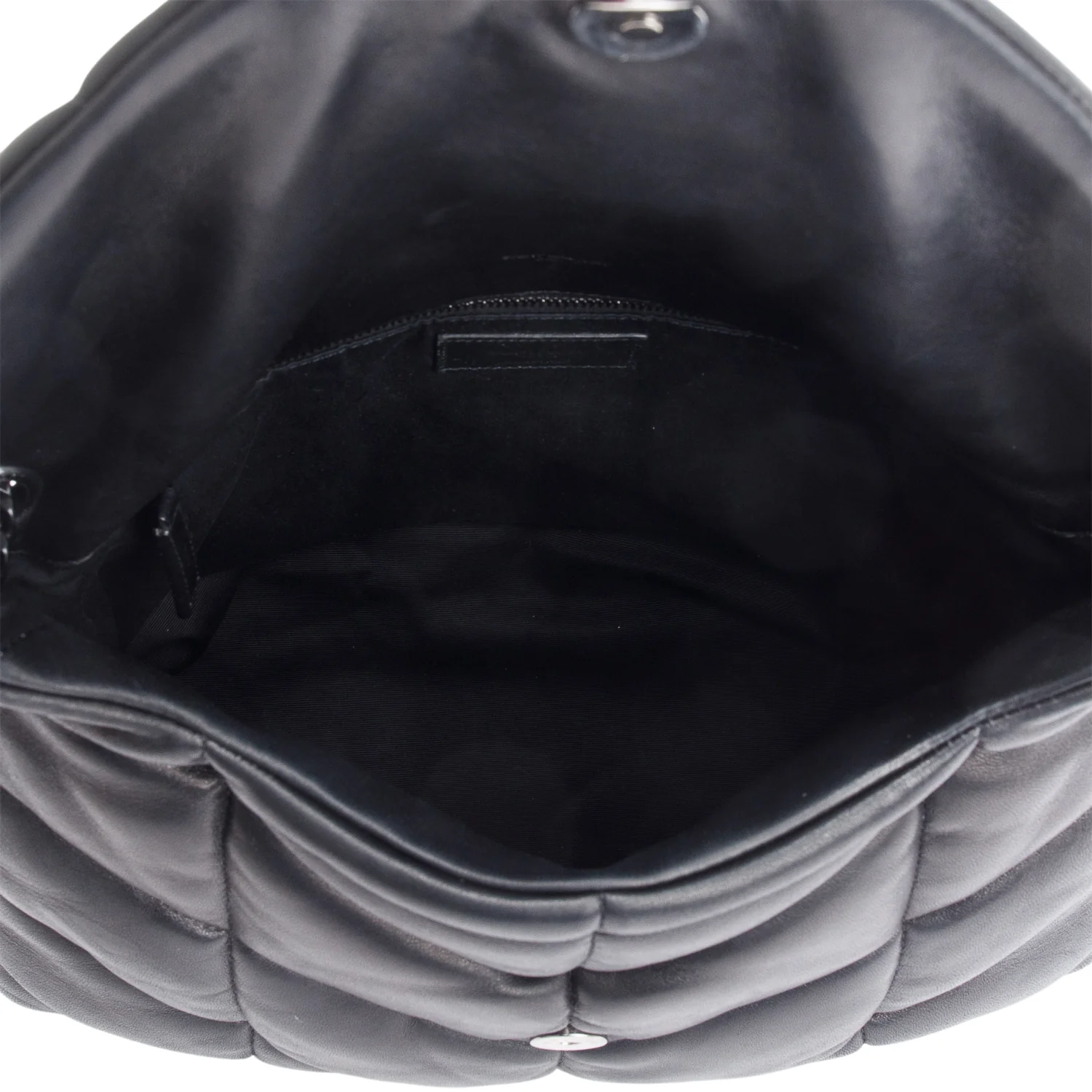 Saint Laurent 2021 Black Nappa Leather Medium Puffer Loulou Shoulder Bag - Image 8