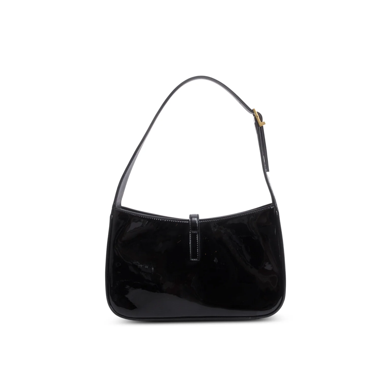 Saint Laurent 2021 Black Patent Calfskin Le 5 a 7 Hobo - Image 4