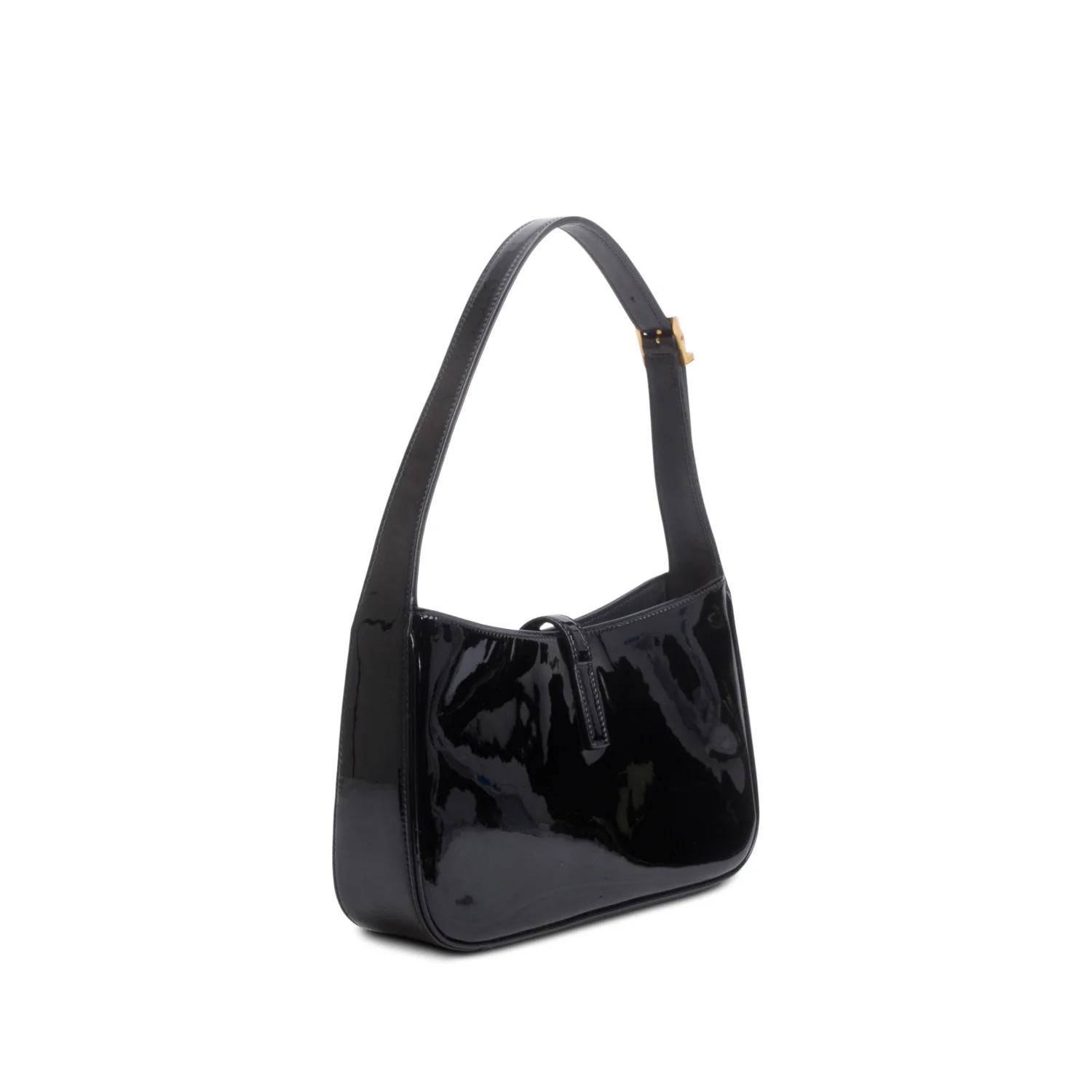 Saint Laurent 2021 Black Patent Calfskin Le 5 a 7 Hobo - Image 5