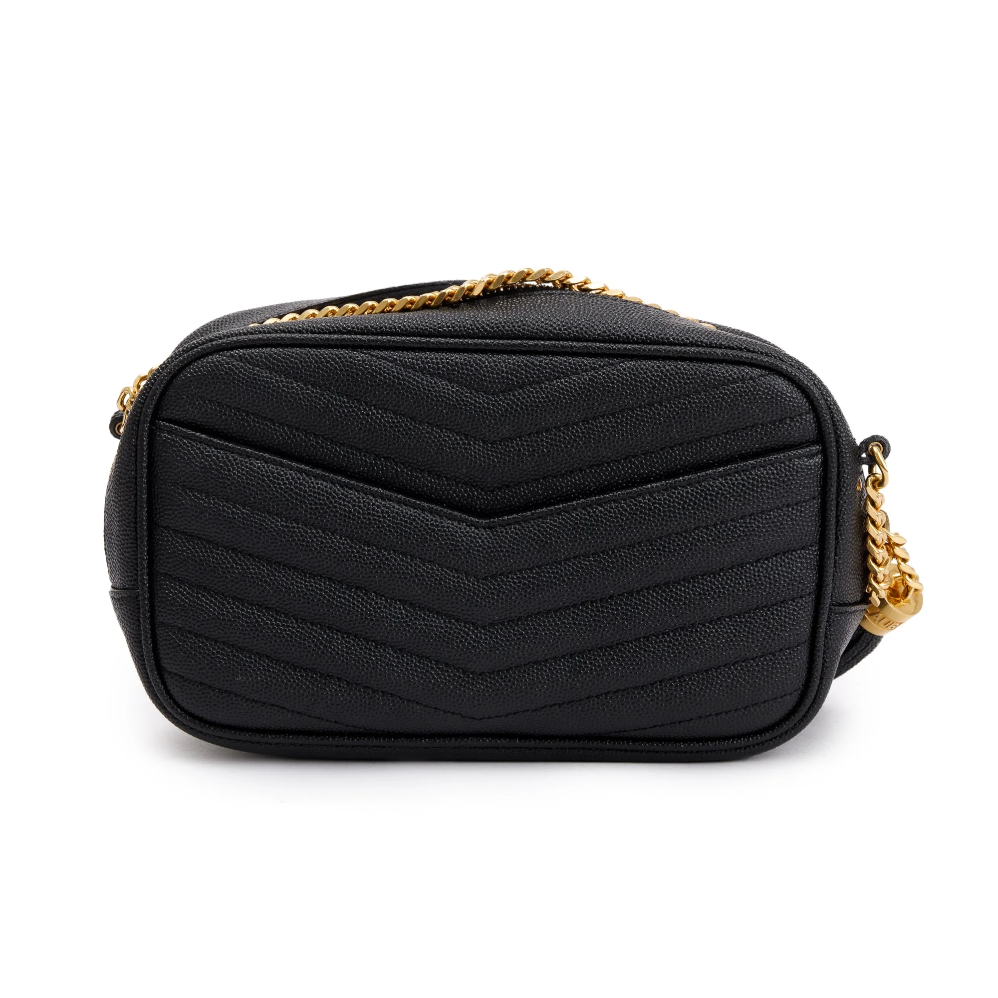 Saint Laurent 2021 Black Quilted Leather Mini Lou Camera Bag - Image 5