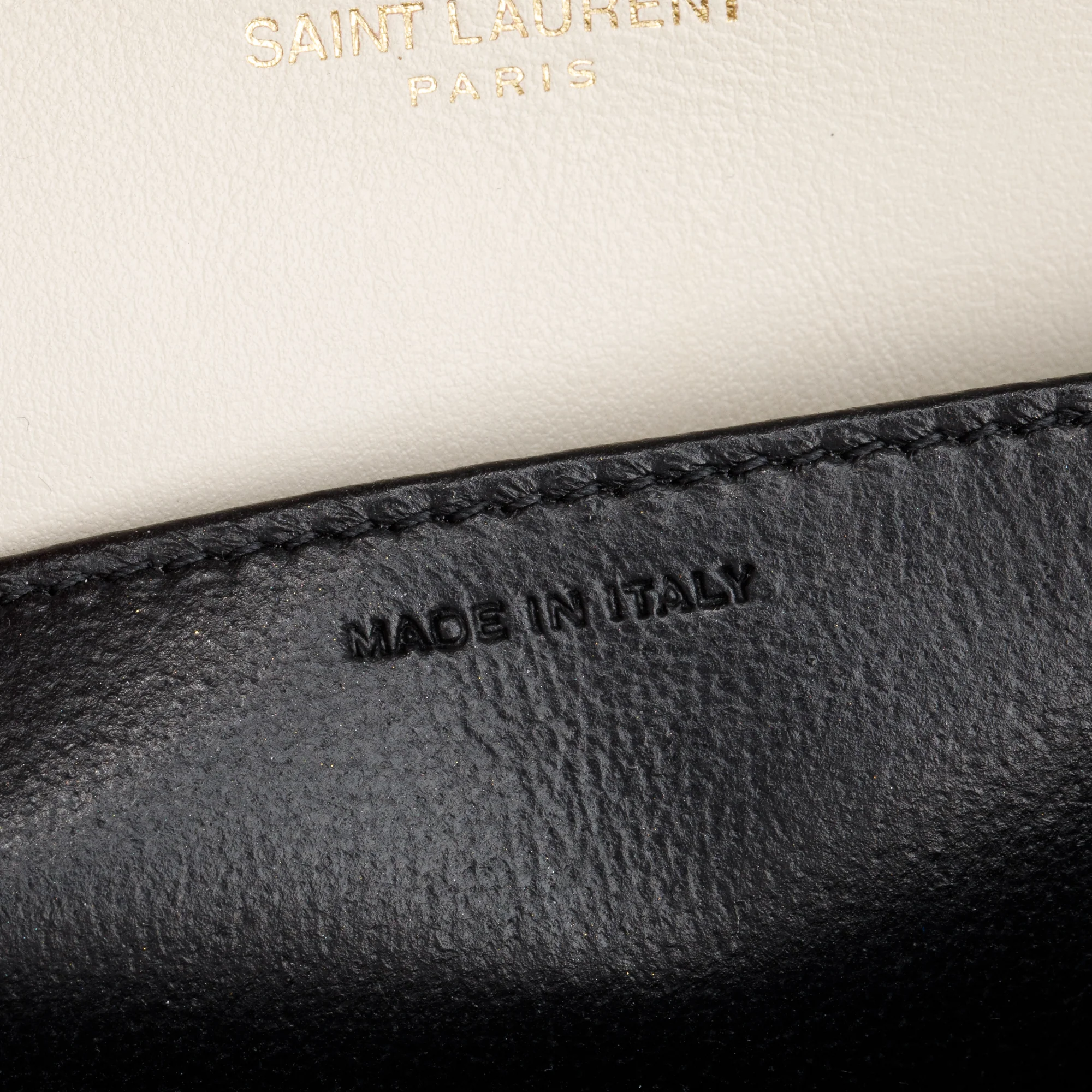 Saint Laurent 2021 Neutral Crocodile Embossed Leather Uptown Chain Wallet w/ Box - Image 8