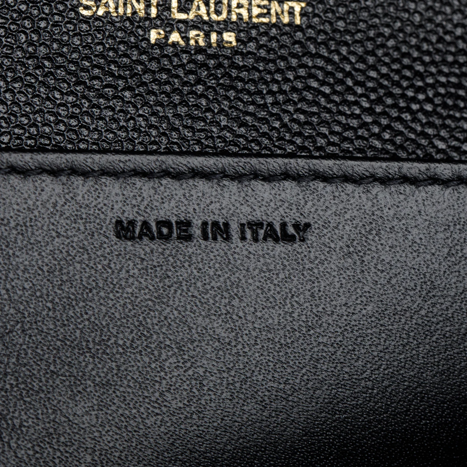 Saint Laurent 2022 Black Grain De Poudre Leather Uptown Chain Wallet w/ Insert & Box - Image 9