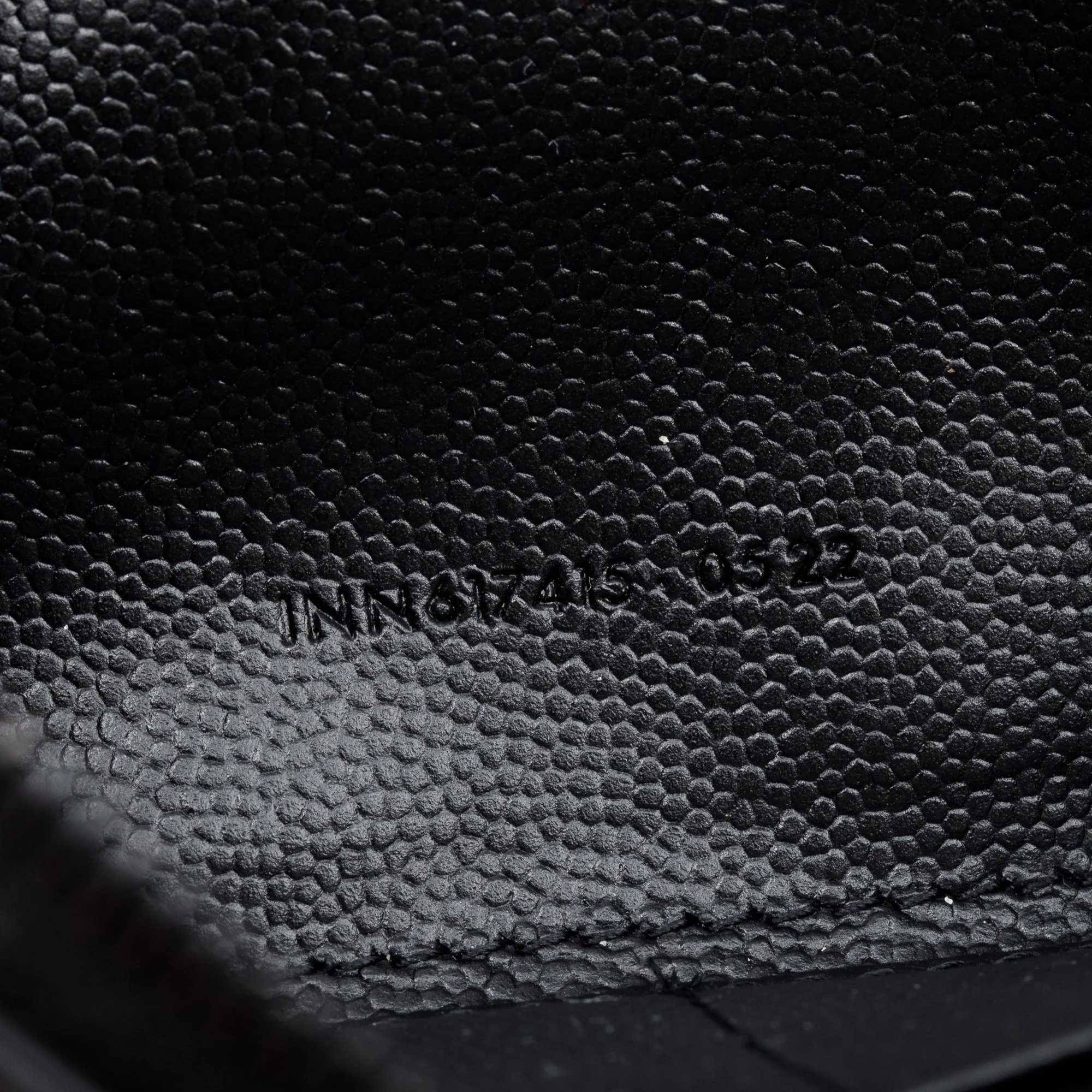 Saint Laurent 2022 Black Grained De Poudre Cassandre Zip Around Wallet w/ Box - Image 7