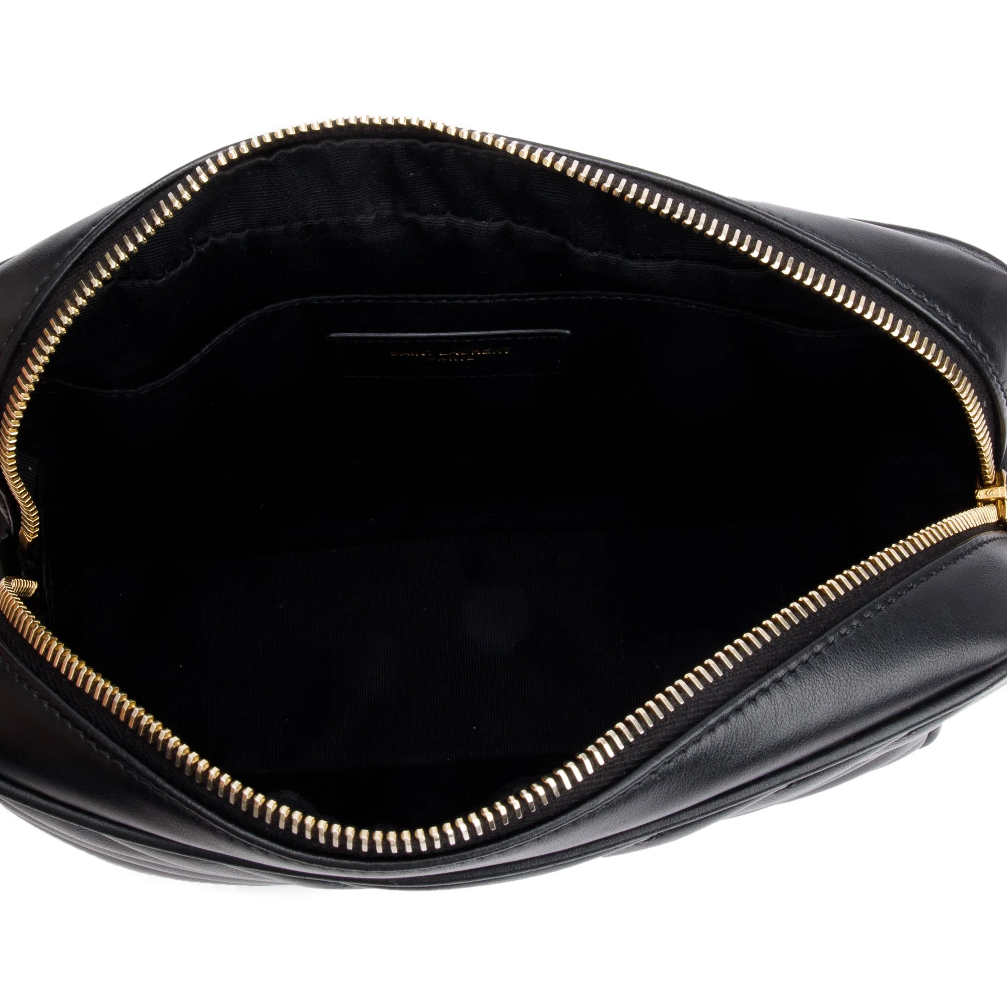 Saint Laurent 2022 Black Quilted Leather Lou Camera Bag - Image 8