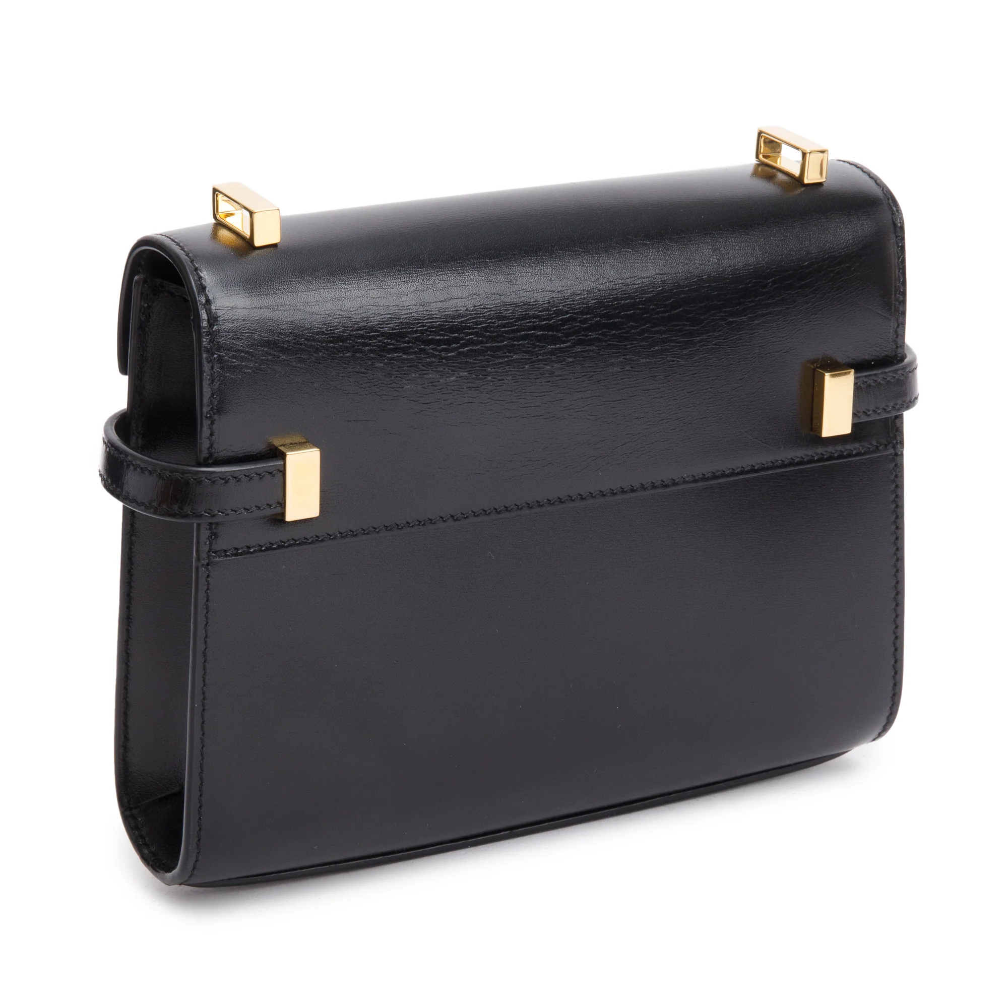 Saint Laurent 2023 Black Box Leather Mini Manhattan Bag - Image 6
