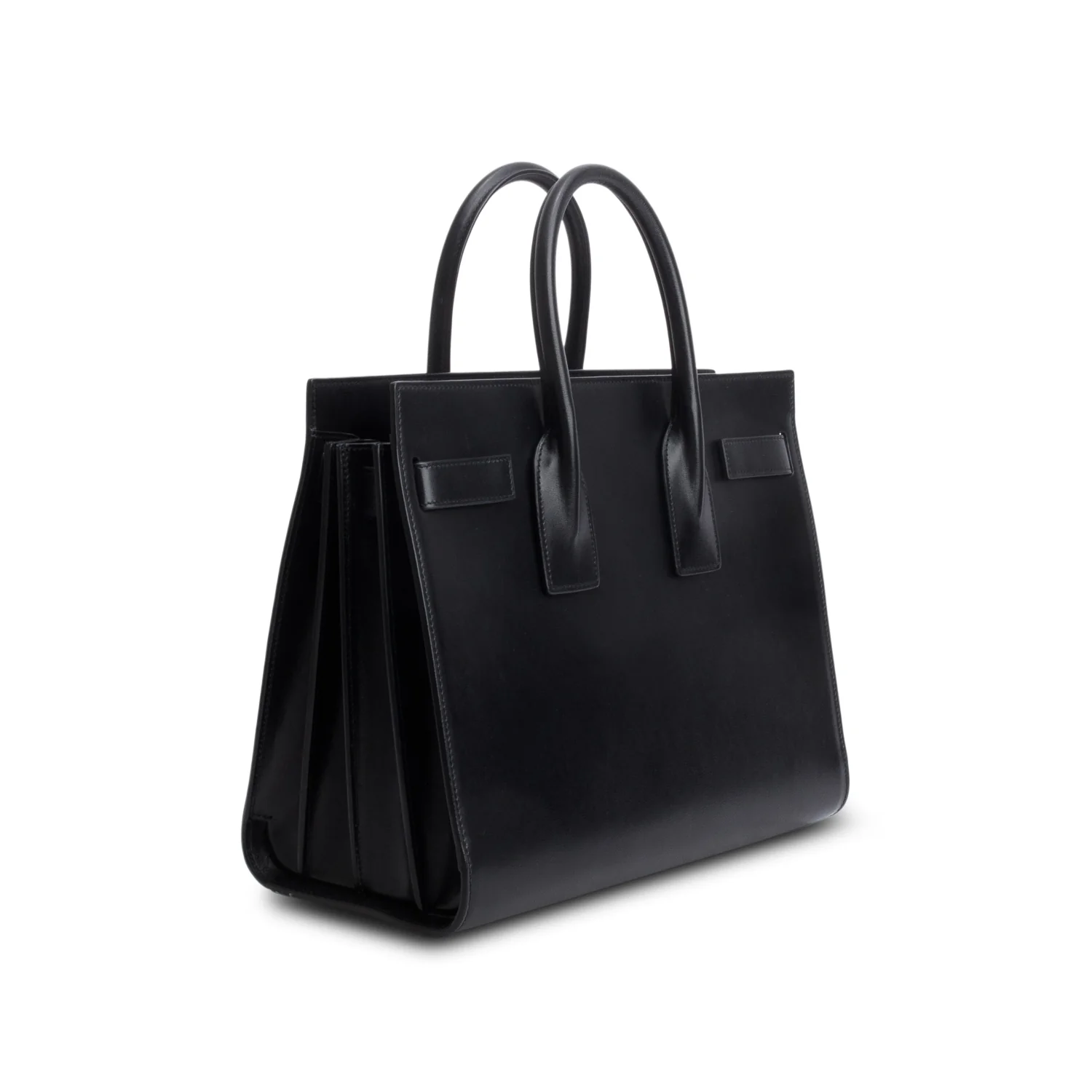 Saint Laurent 2023 Black Calfskin Leather Large Sac de Jour w/ Strap - Image 6
